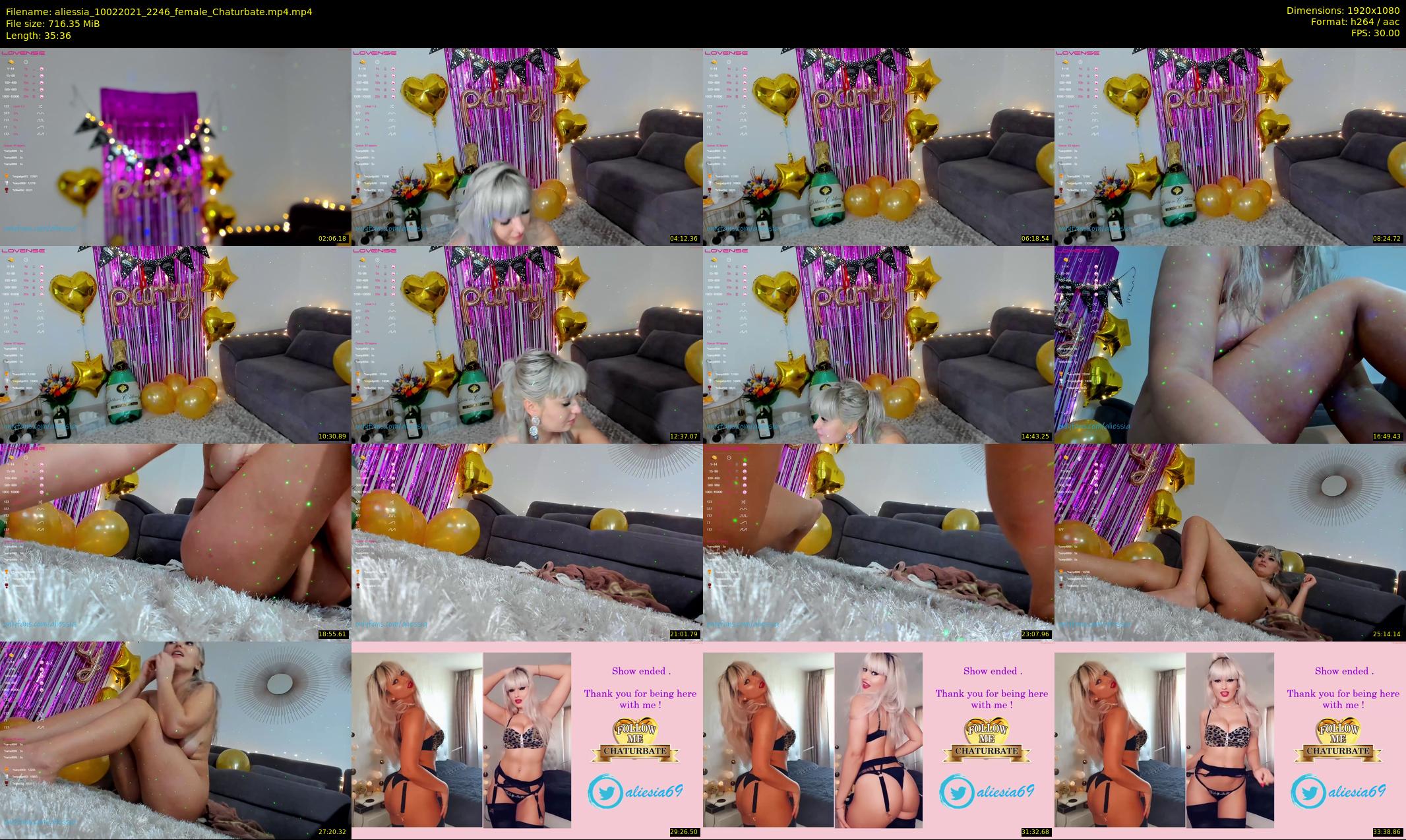 aliessia — 36 minute Chaturbate female cam show recording, 1080p, Feb 10, 2021