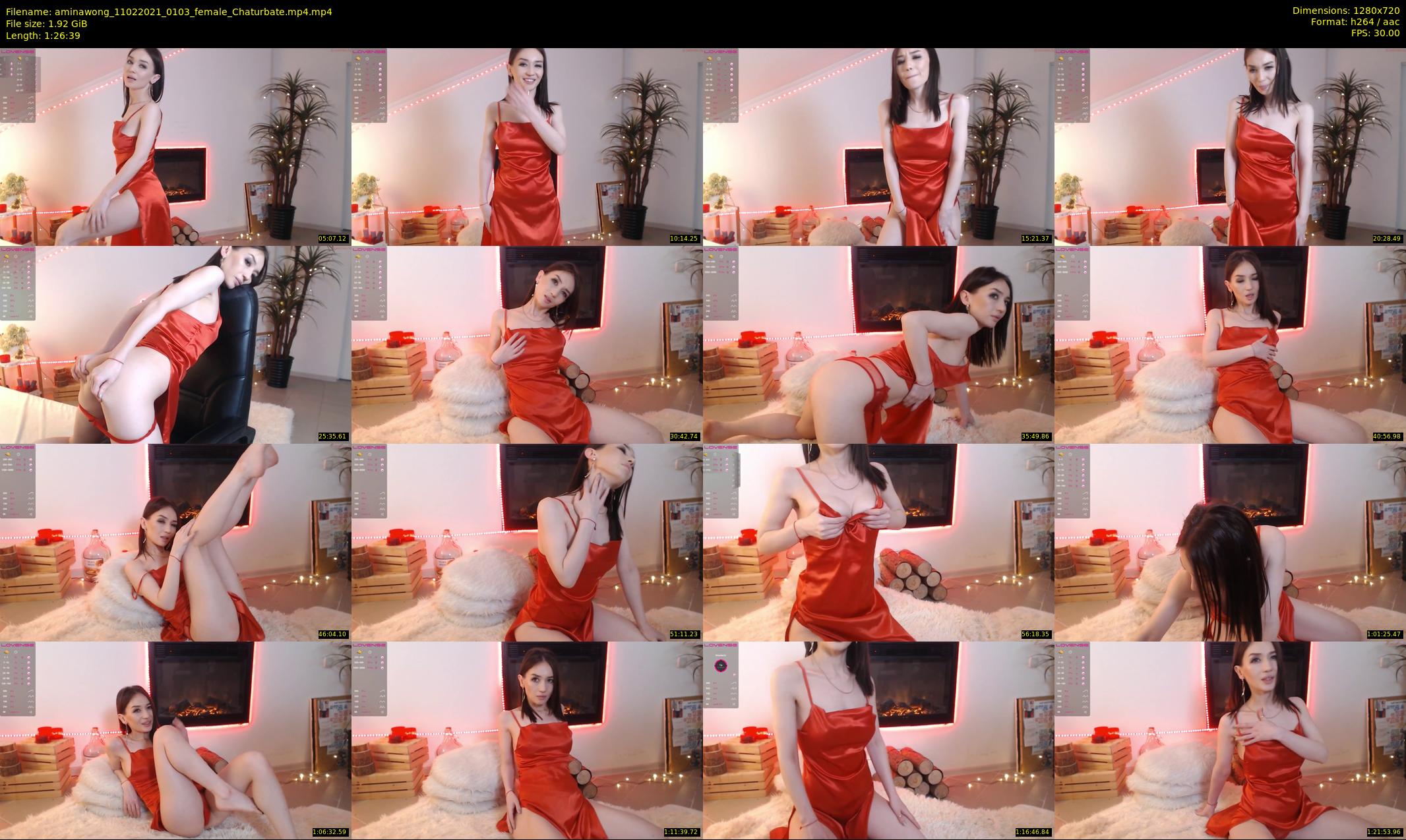 aminawong — 87 minute Chaturbate female cam show recording, 720p, Feb 11, 2021