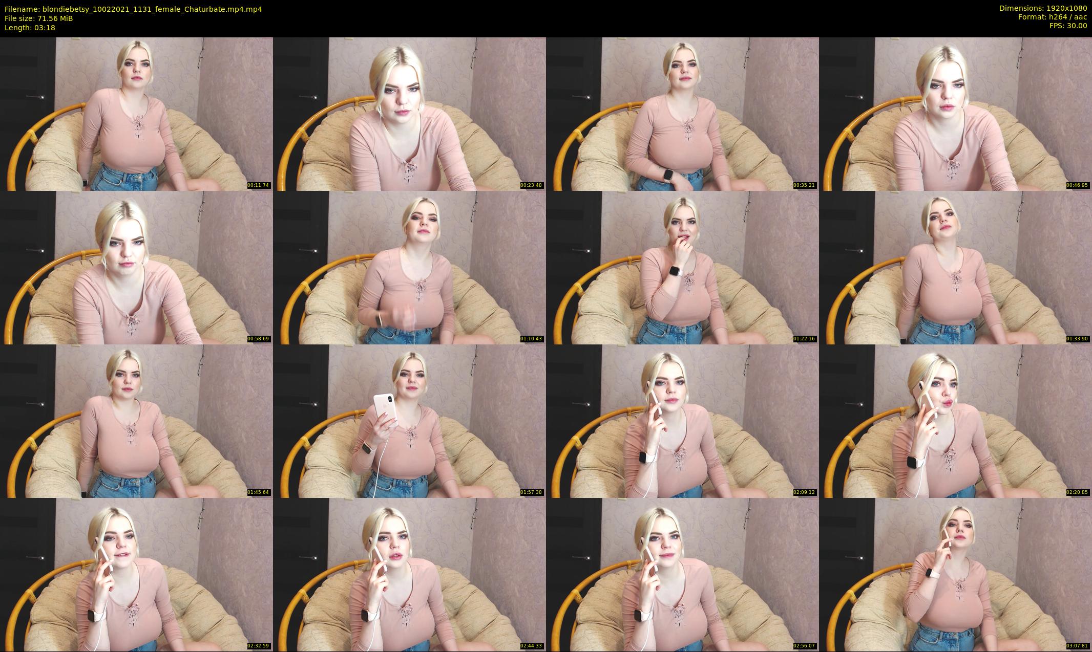 blondiebetsy — 4 minute Chaturbate female cam show recording, 1080p, Feb 10, 2021