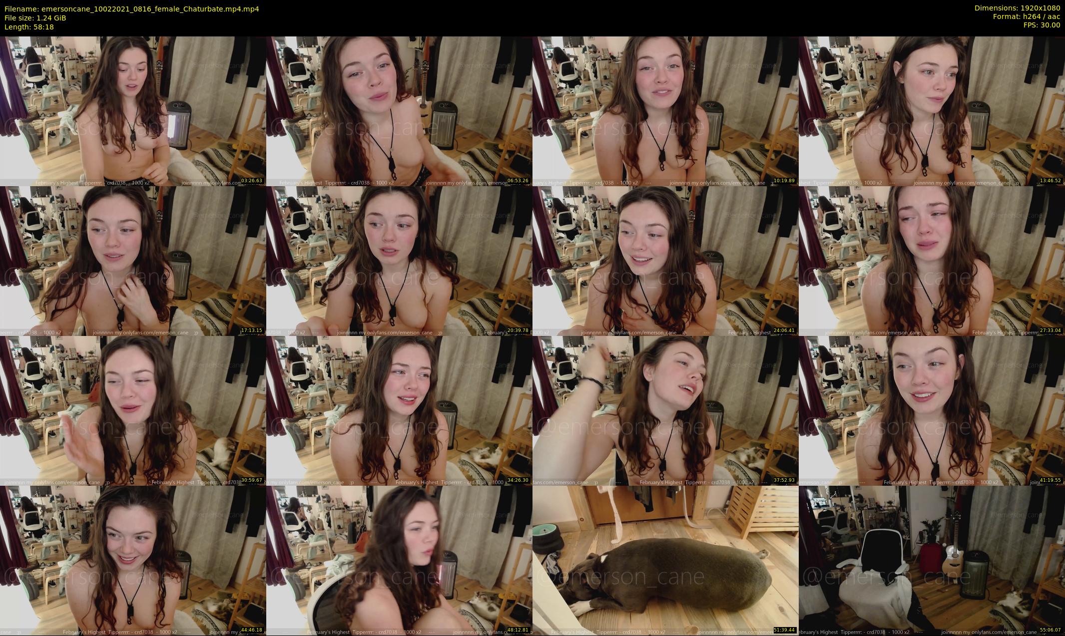 emersoncane — 59 minute Chaturbate female cam show recording, 1080p, Feb 10, 2021