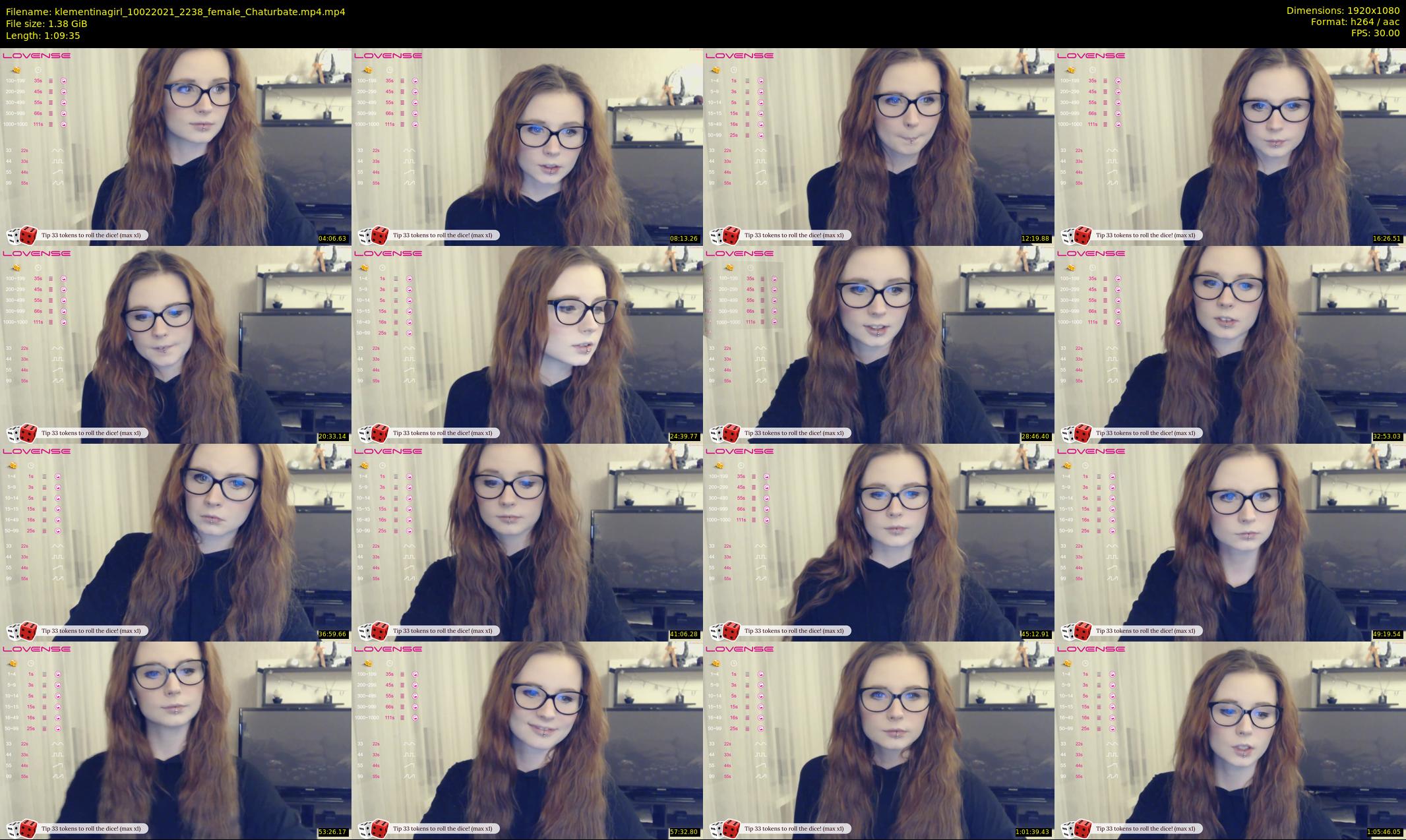 klementinagirl — 70 minute Chaturbate female cam show recording, 1080p, Feb 10, 2021