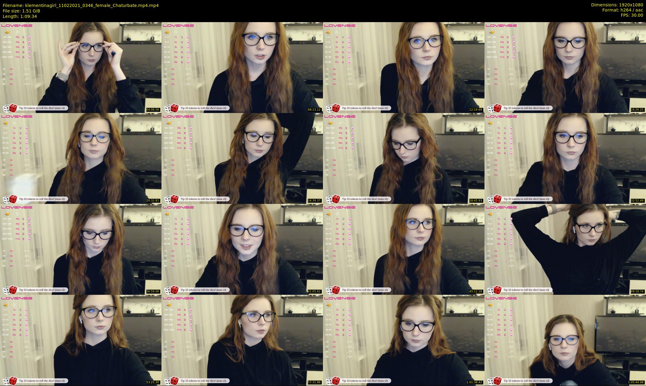 klementinagirl — 70 minute Chaturbate female cam show recording, 1080p, Feb 11, 2021