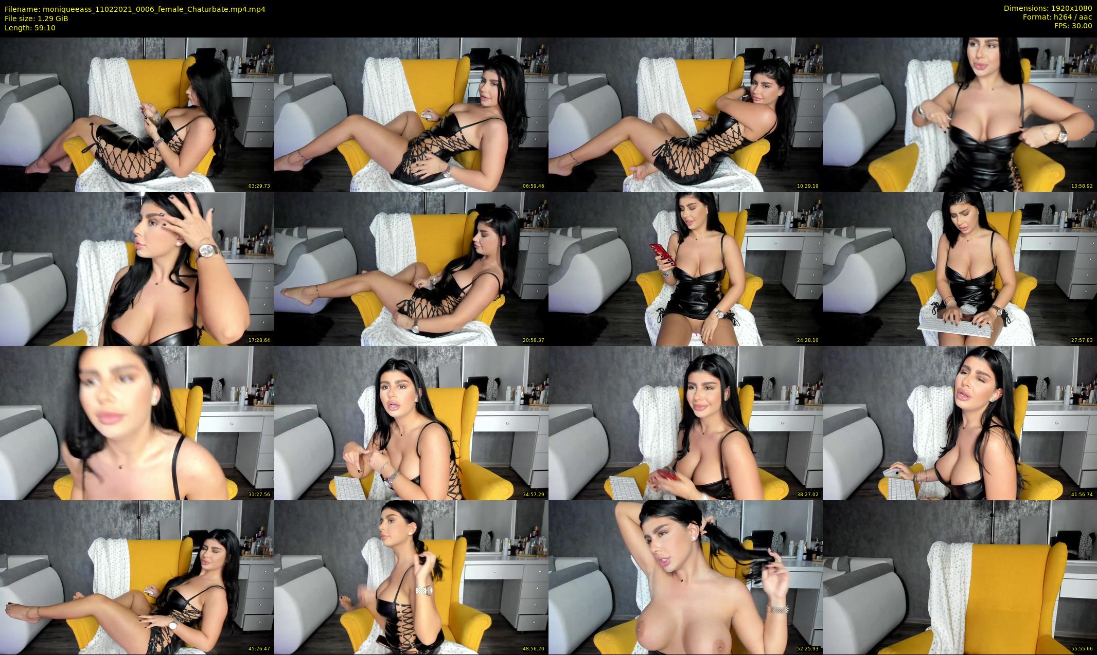 moniqueeass — 60 minute Chaturbate female cam show recording, 1080p, Feb 11, 2021