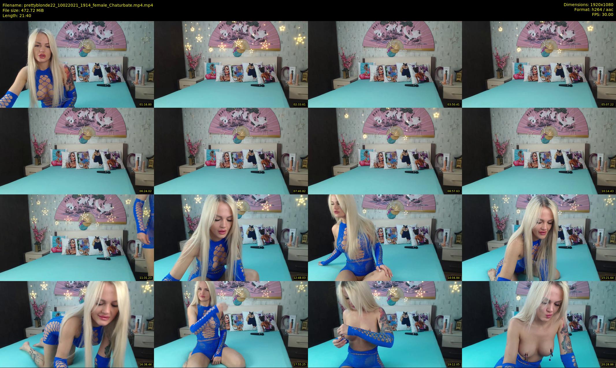 prettyblonde22 — 22 minute Chaturbate female cam show recording, 1080p, Feb 10, 2021