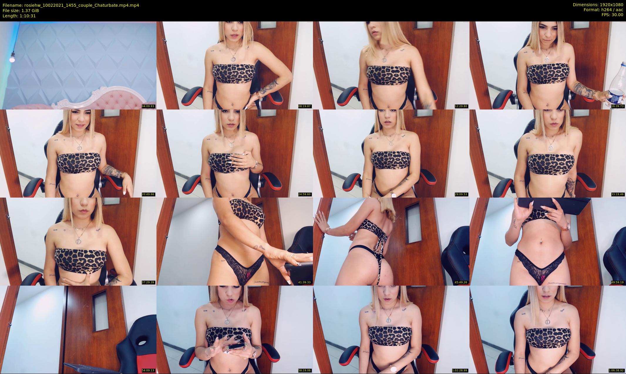 rosiehw — 71 minute Chaturbate couple cam show recording, 1080p, Feb 10, 2021