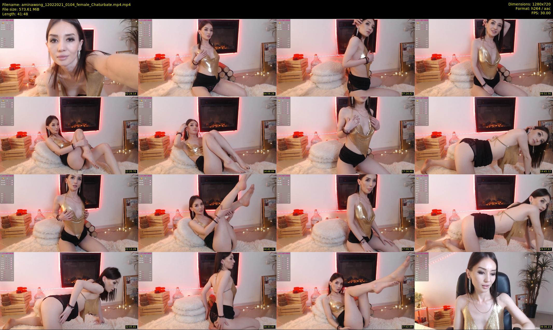 aminawong — 42 minute Chaturbate female cam show recording, 720p, Feb 12, 2021