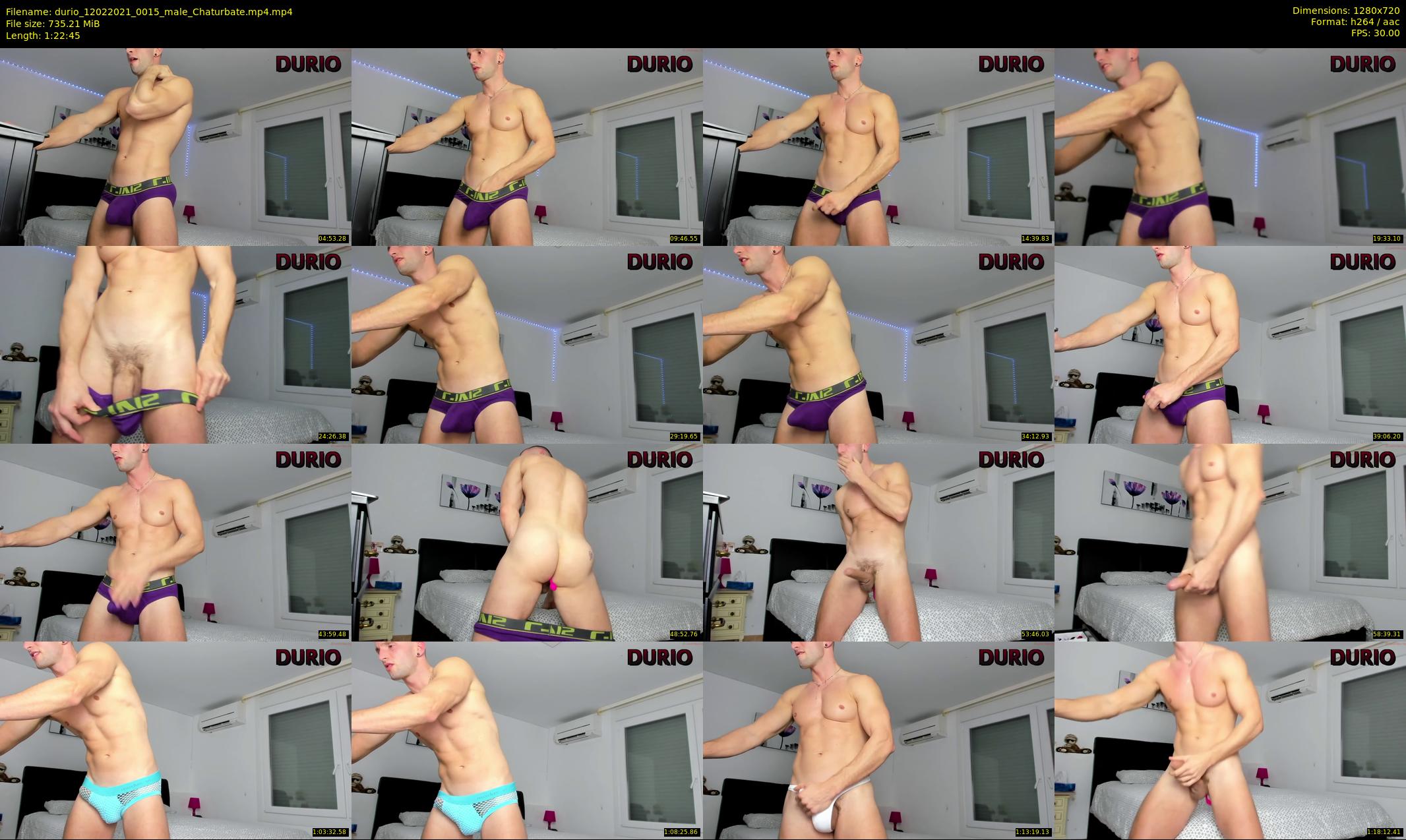 durio — 83 minute Chaturbate male cam show recording, 720p, Feb 12, 2021