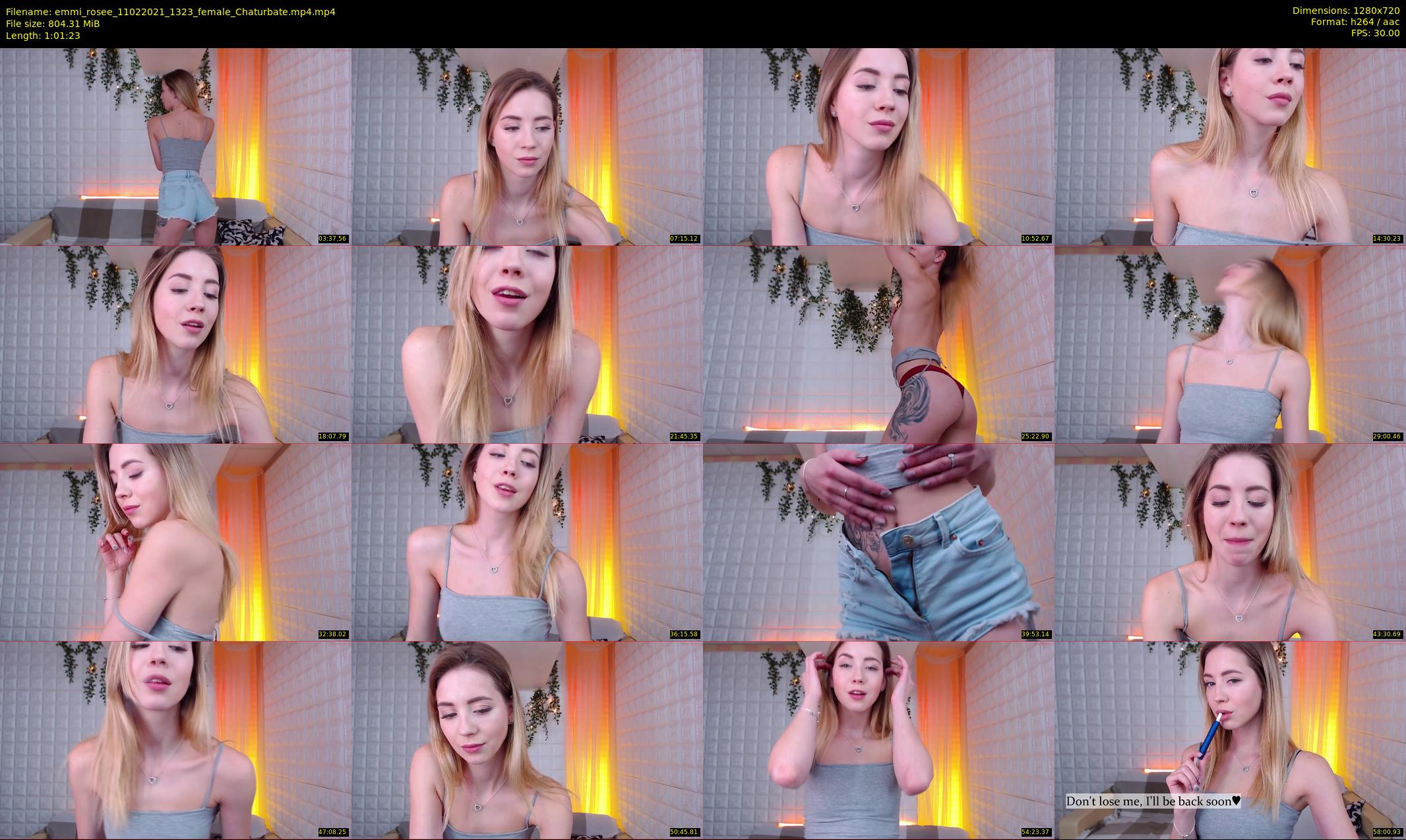 emmi_rosee — 62 minute Chaturbate female cam show recording, 720p, Feb 11, 2021