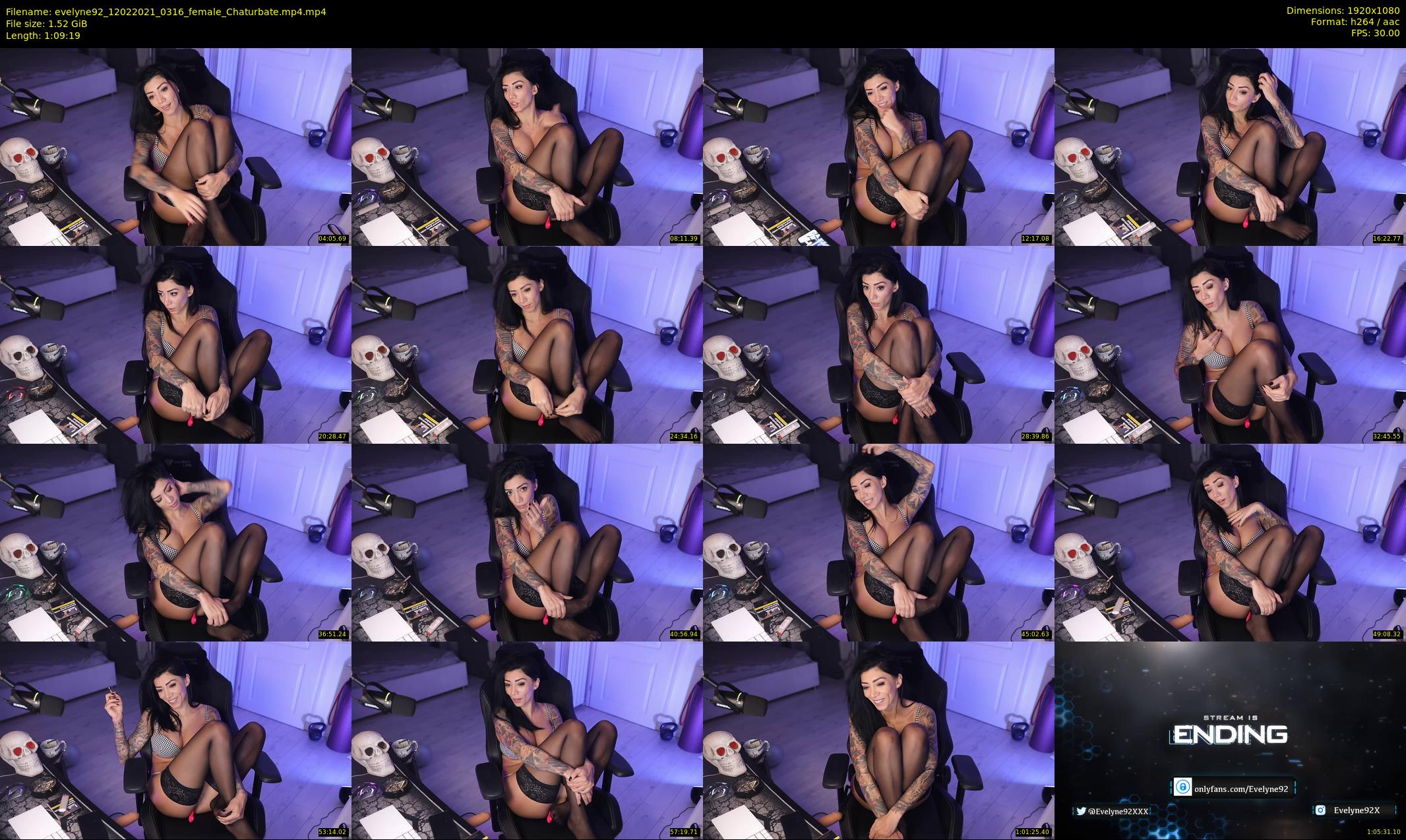 evelyne92 — 70 minute Chaturbate female cam show recording, 1080p, Feb 12, 2021