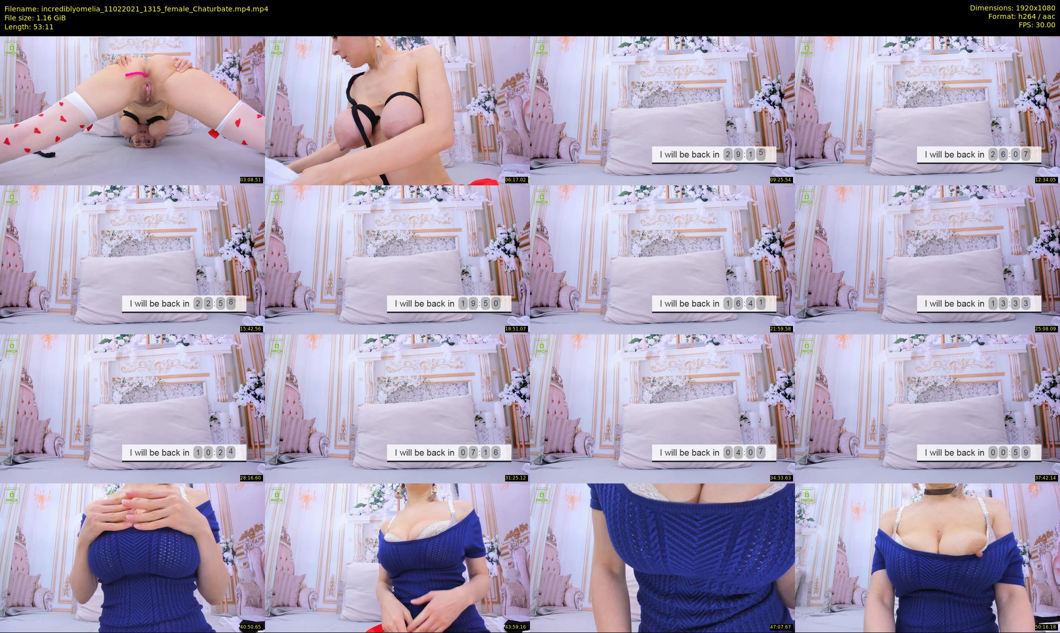 incrediblyomelia — 54 minute Chaturbate female cam show recording, 1080p, Feb 11, 2021