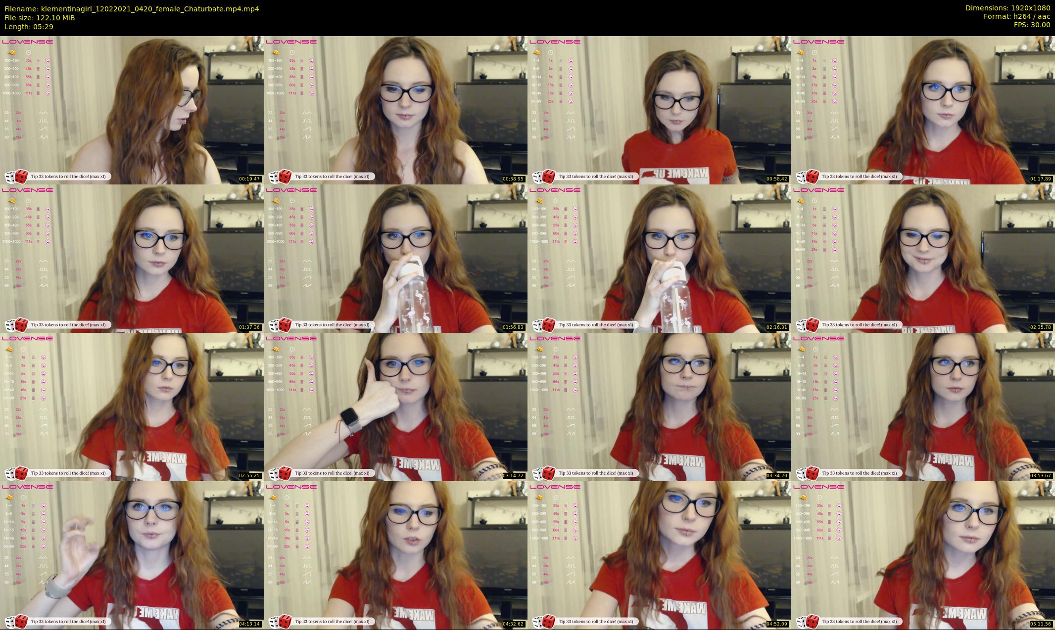 klementinagirl — 6 minute Chaturbate female cam show recording, 1080p, Feb 12, 2021