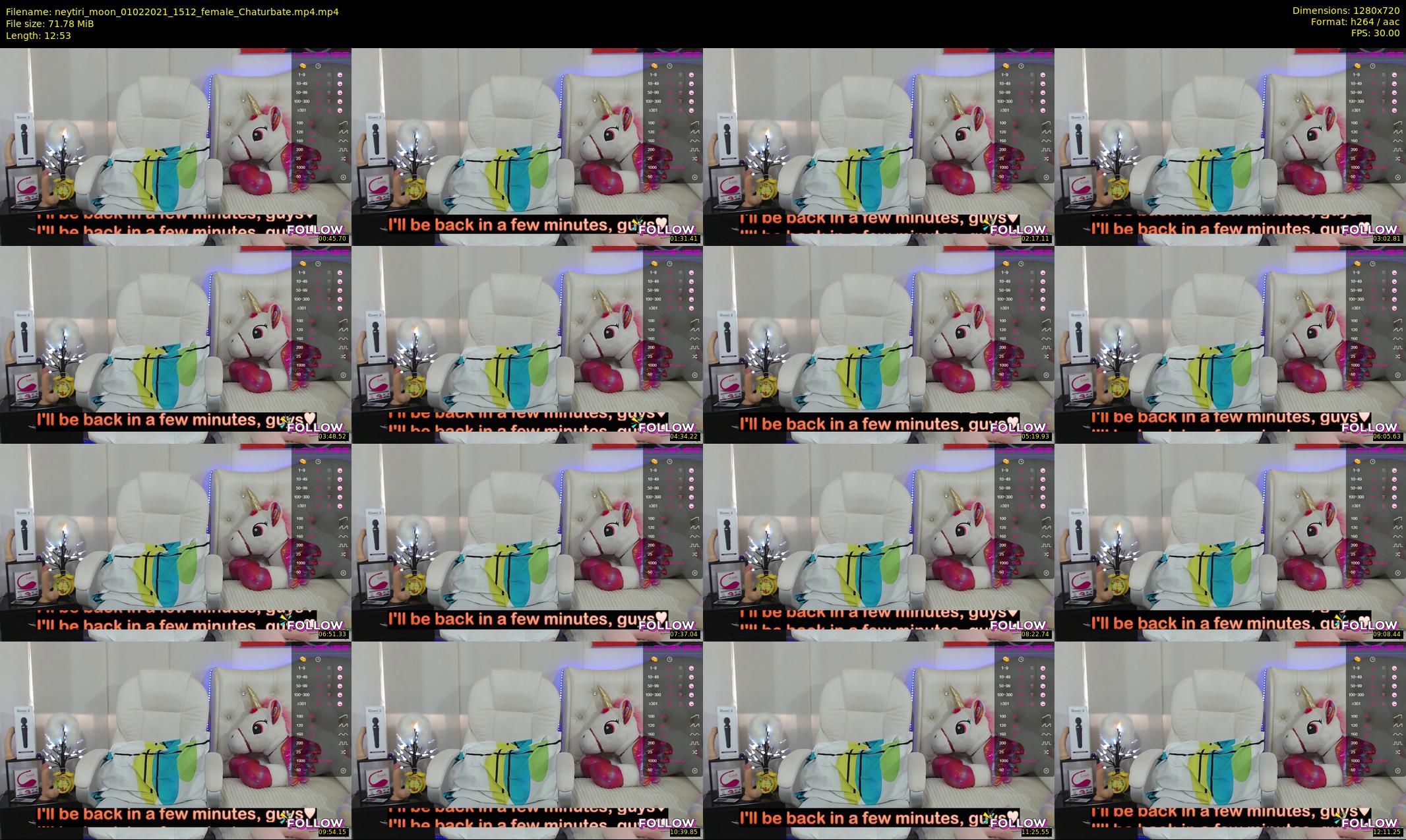 neytiri_moon — 13 minute Chaturbate female cam show recording, 720p, Feb 1, 2021