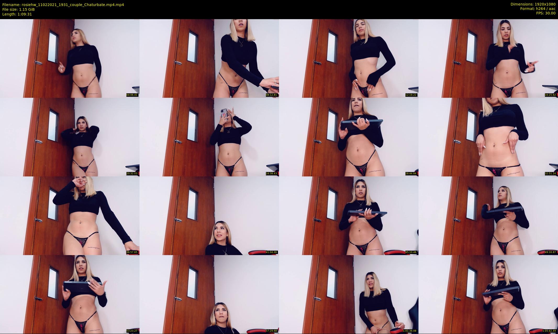 rosiehw — 70 minute Chaturbate couple cam show recording, 1080p, Feb 11, 2021
