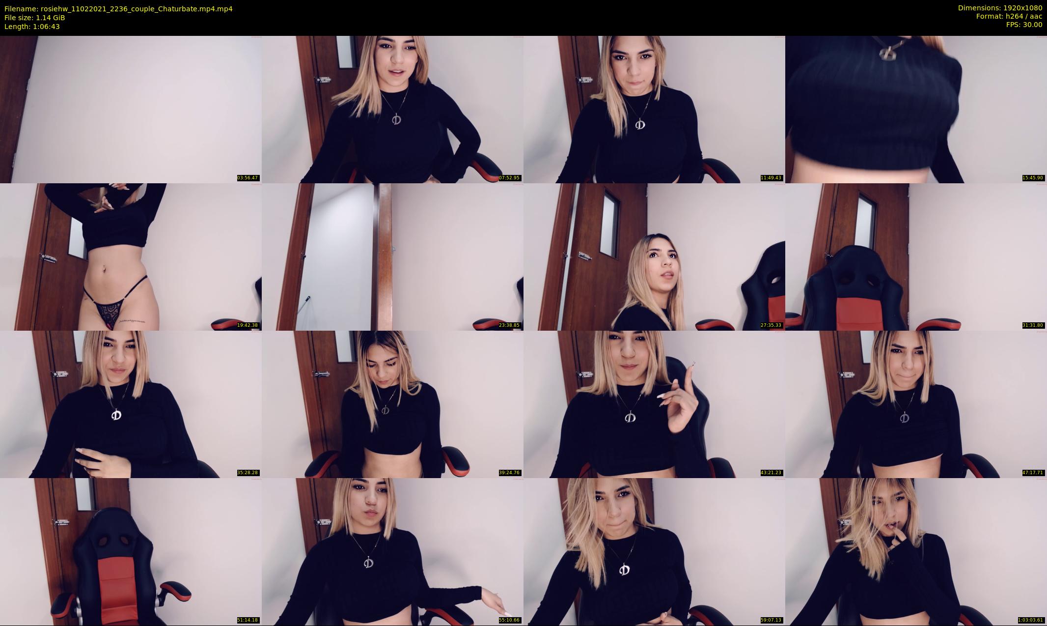 rosiehw — 67 minute Chaturbate couple cam show recording, 1080p, Feb 11, 2021