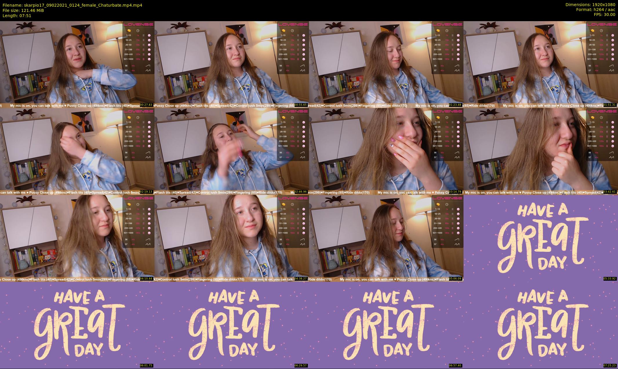 skarpio17 — 8 minute Chaturbate female cam show recording, 1080p, Feb 9, 2021
