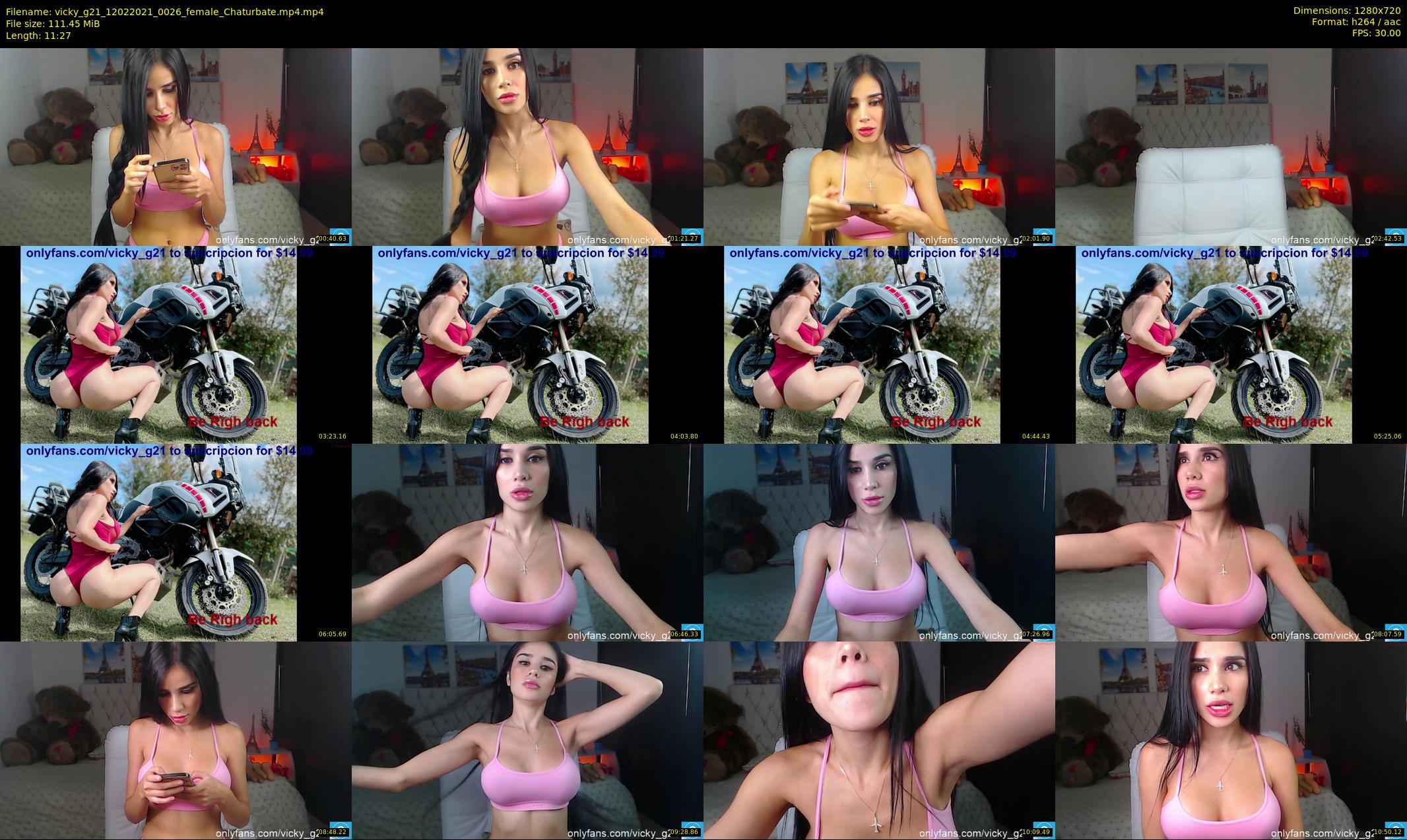 vicky_g21 — 12 minute Chaturbate female cam show recording, 720p, Feb 12, 2021