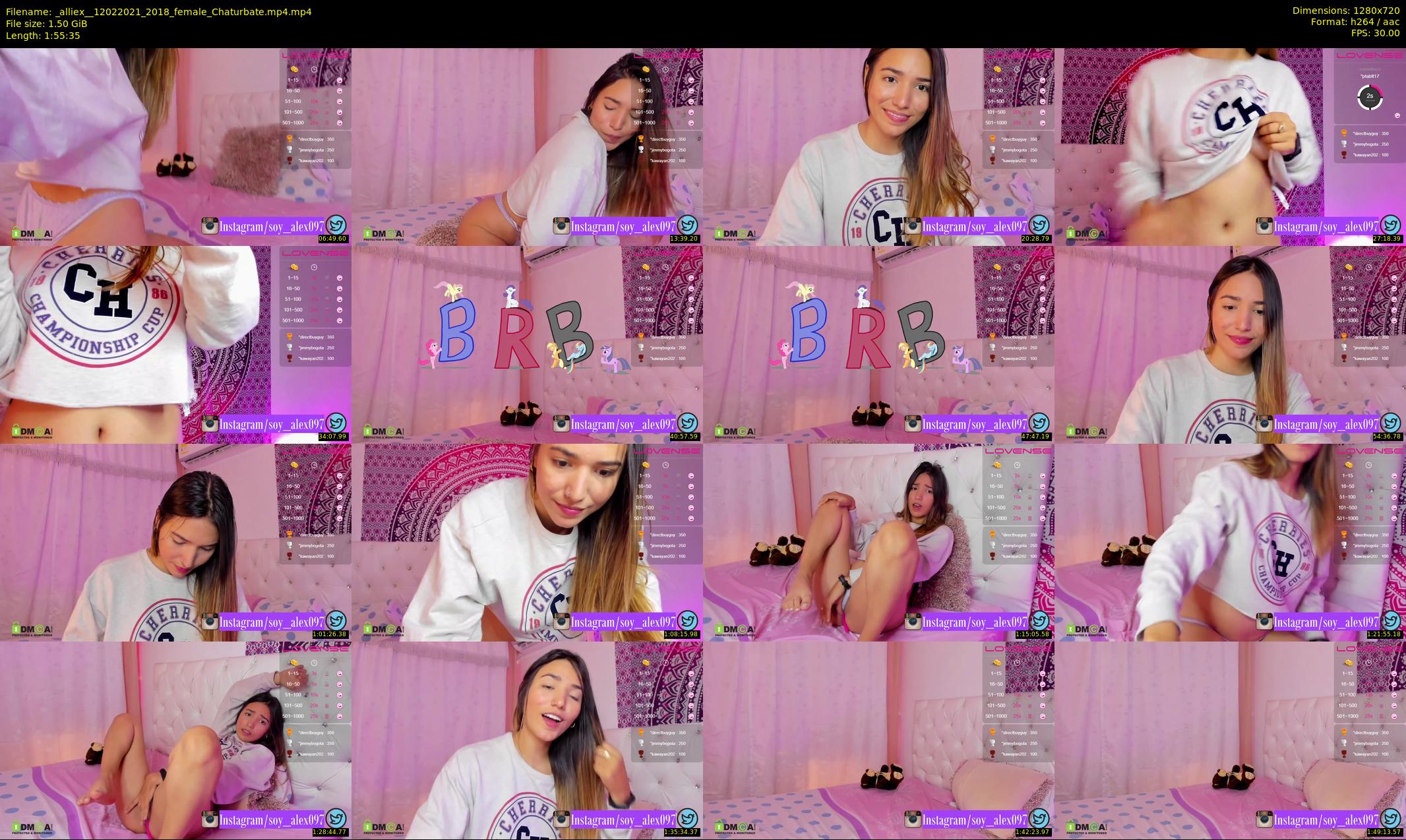 _alliex_ — 116 minute Chaturbate female cam show recording, 720p, Feb 12, 2021