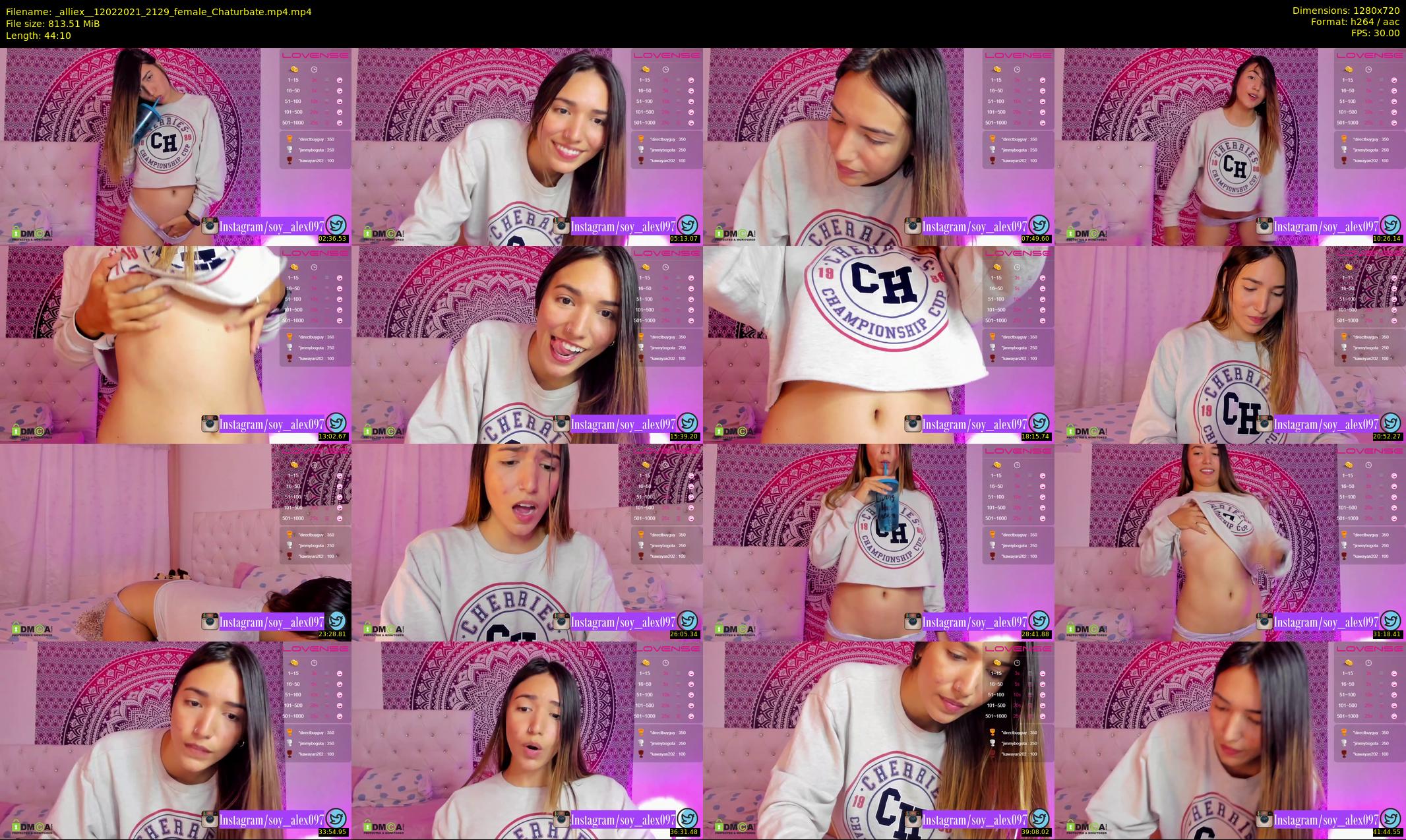 _alliex_ — 45 minute Chaturbate female cam show recording, 720p, Feb 12, 2021