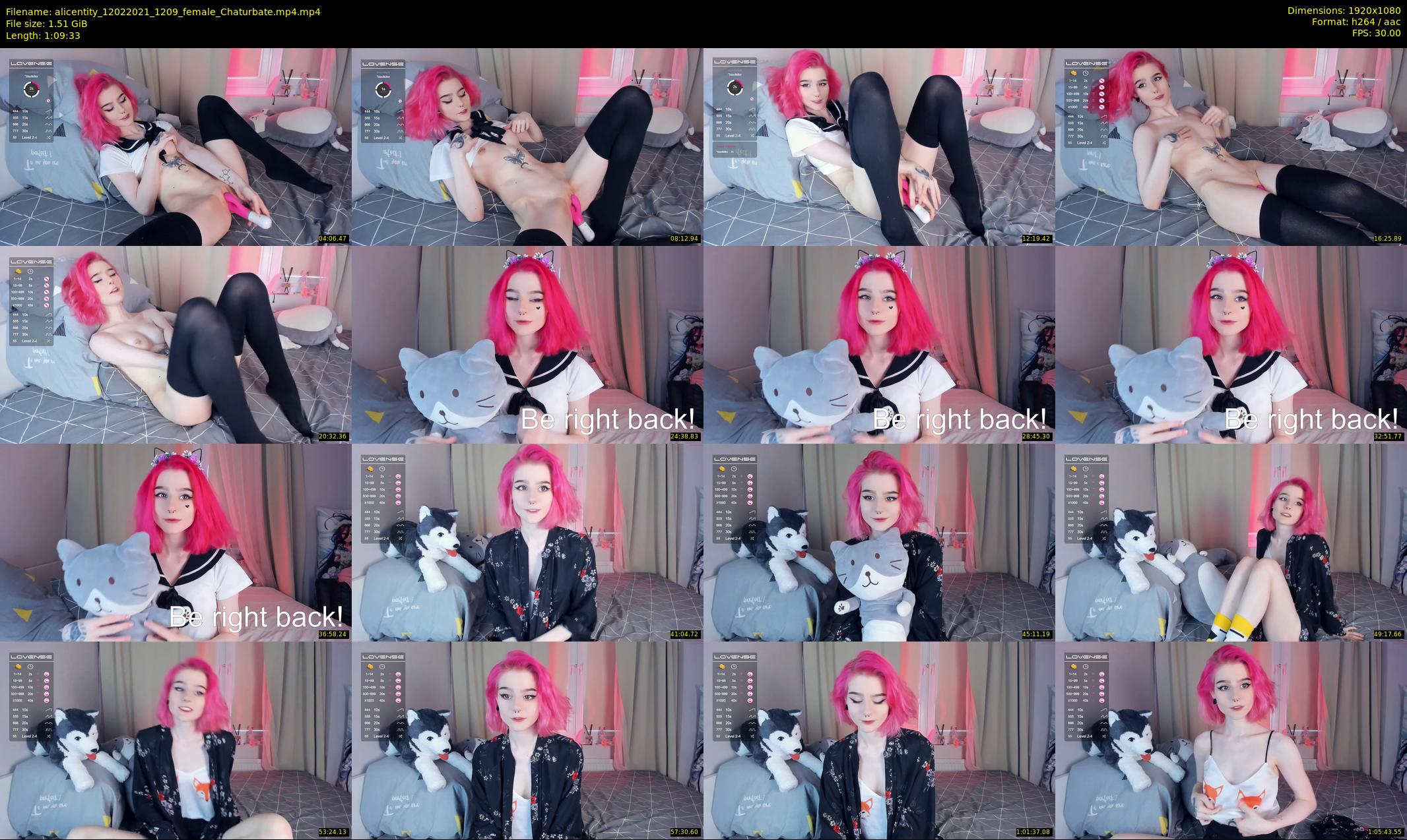 alicentity — 70 minute Chaturbate female cam show recording, 1080p, Feb 12, 2021