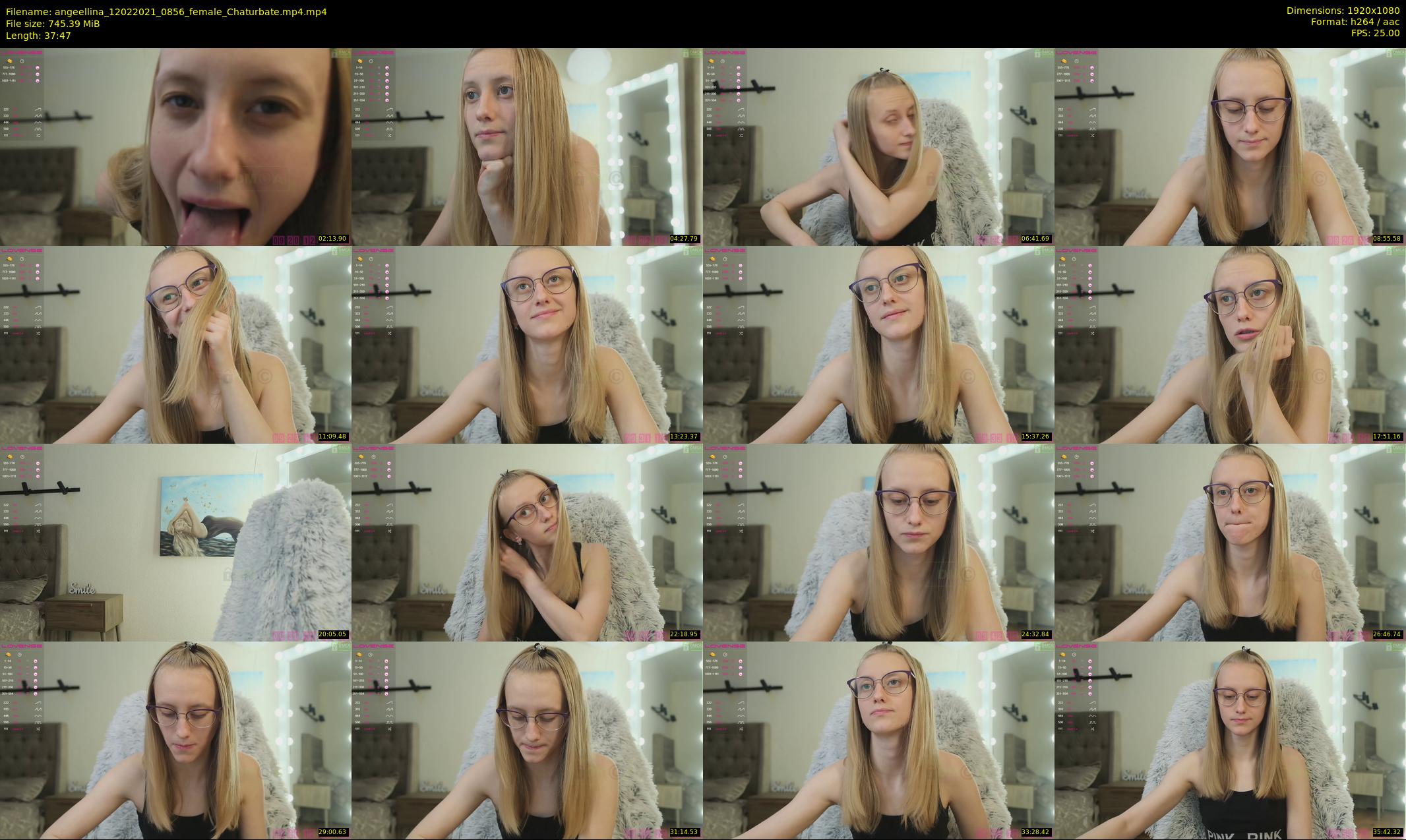 angeellina — 38 minute Chaturbate female cam show recording, 1080p, Feb 12, 2021
