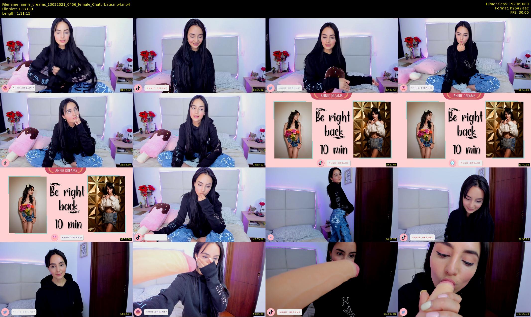 annie_dreams — 72 minute Chaturbate female cam show recording, 1080p, Feb 13, 2021