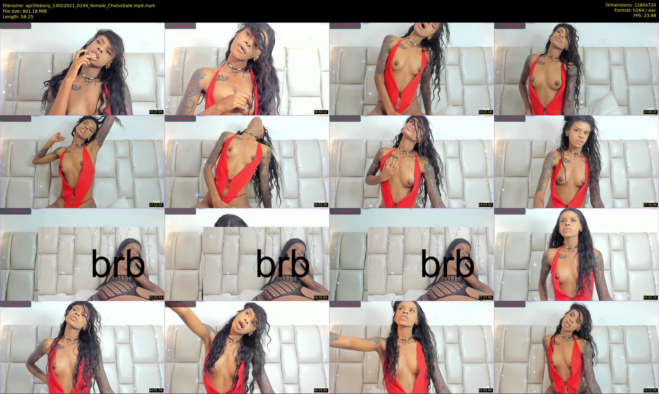 aprillebony — 59 minute Chaturbate female cam show recording, 720p, Feb 13, 2021