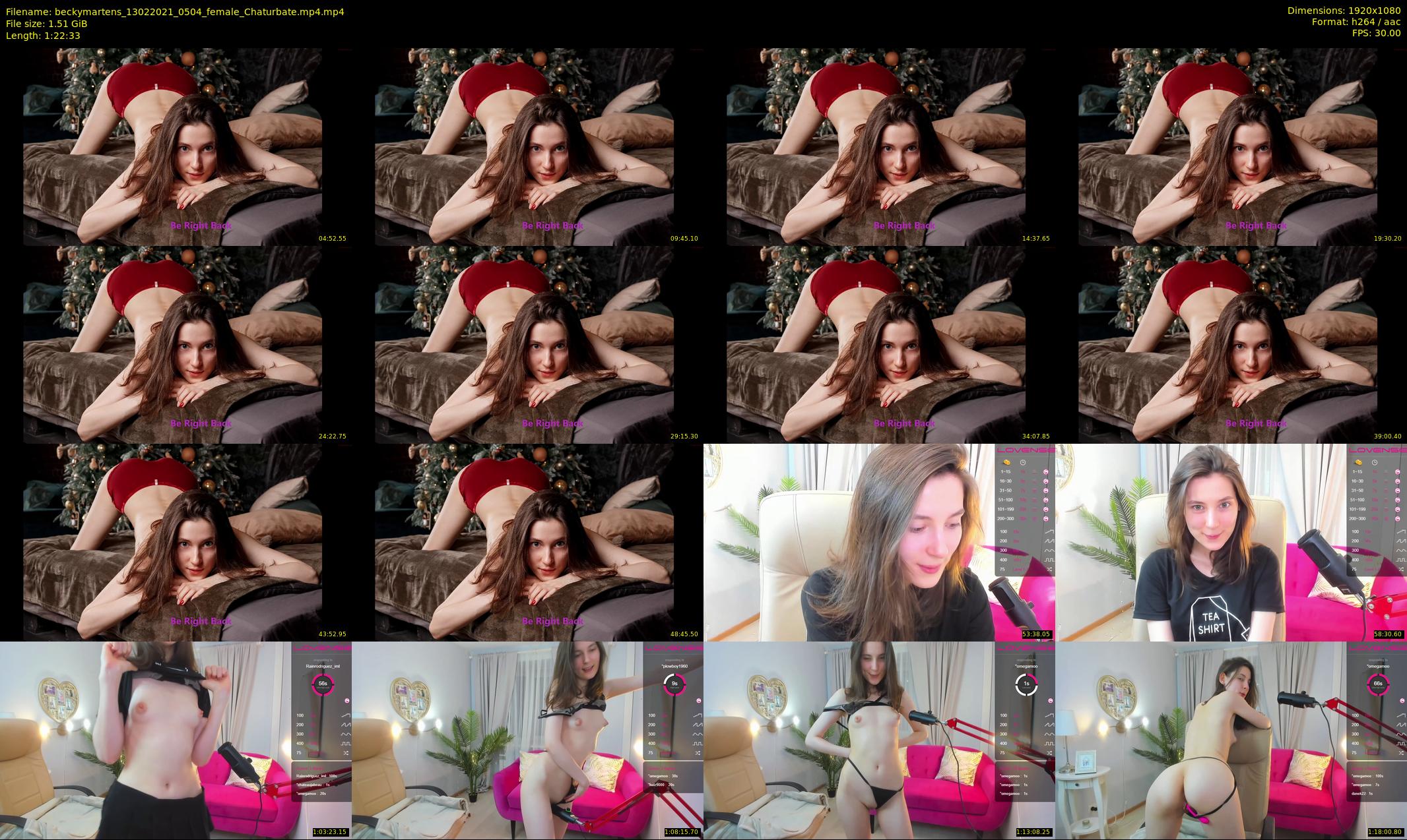 beckymartens — 83 minute Chaturbate female cam show recording, 1080p, Feb 13, 2021