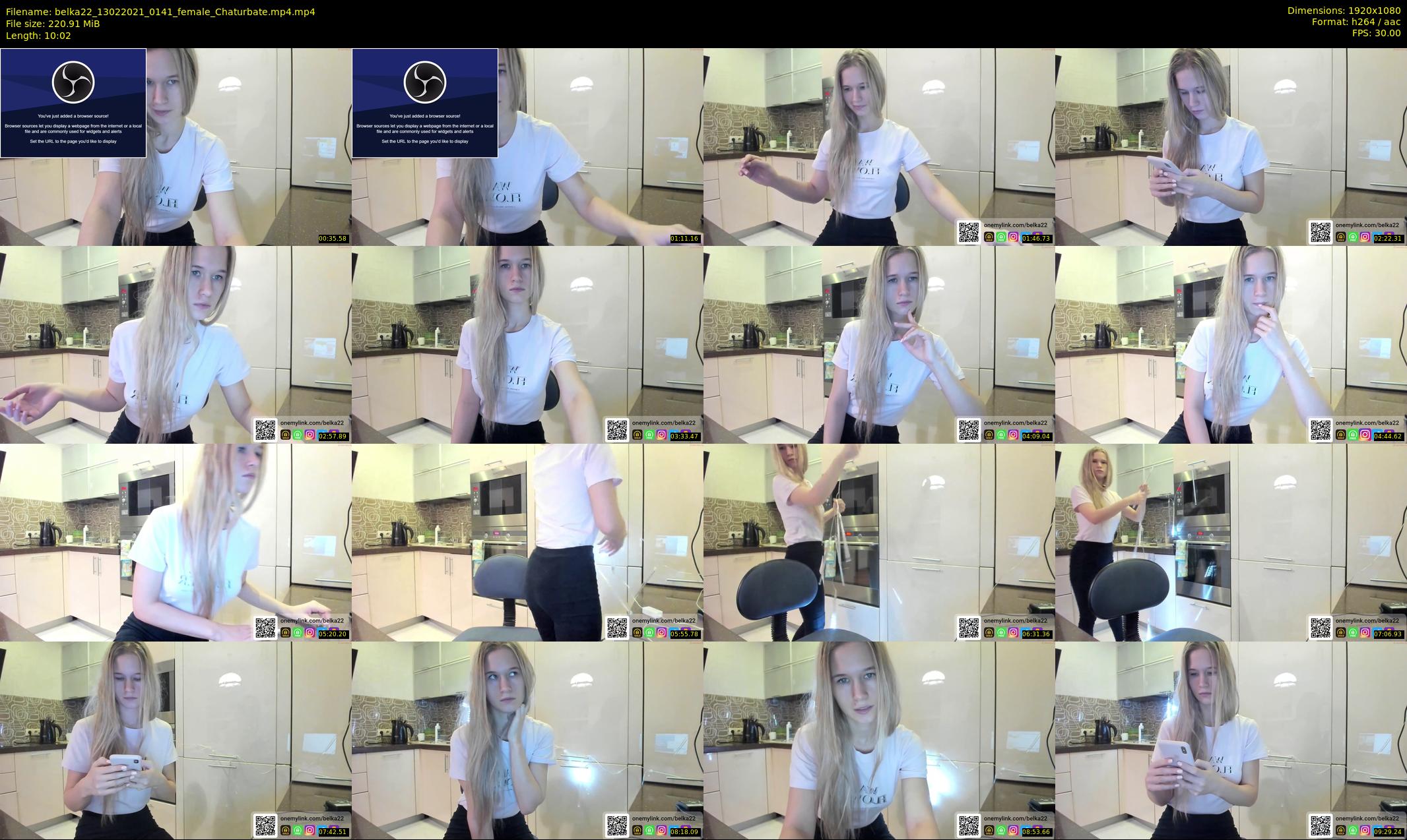 belka22 — 11 minute Chaturbate female cam show recording, 1080p, Feb 13, 2021