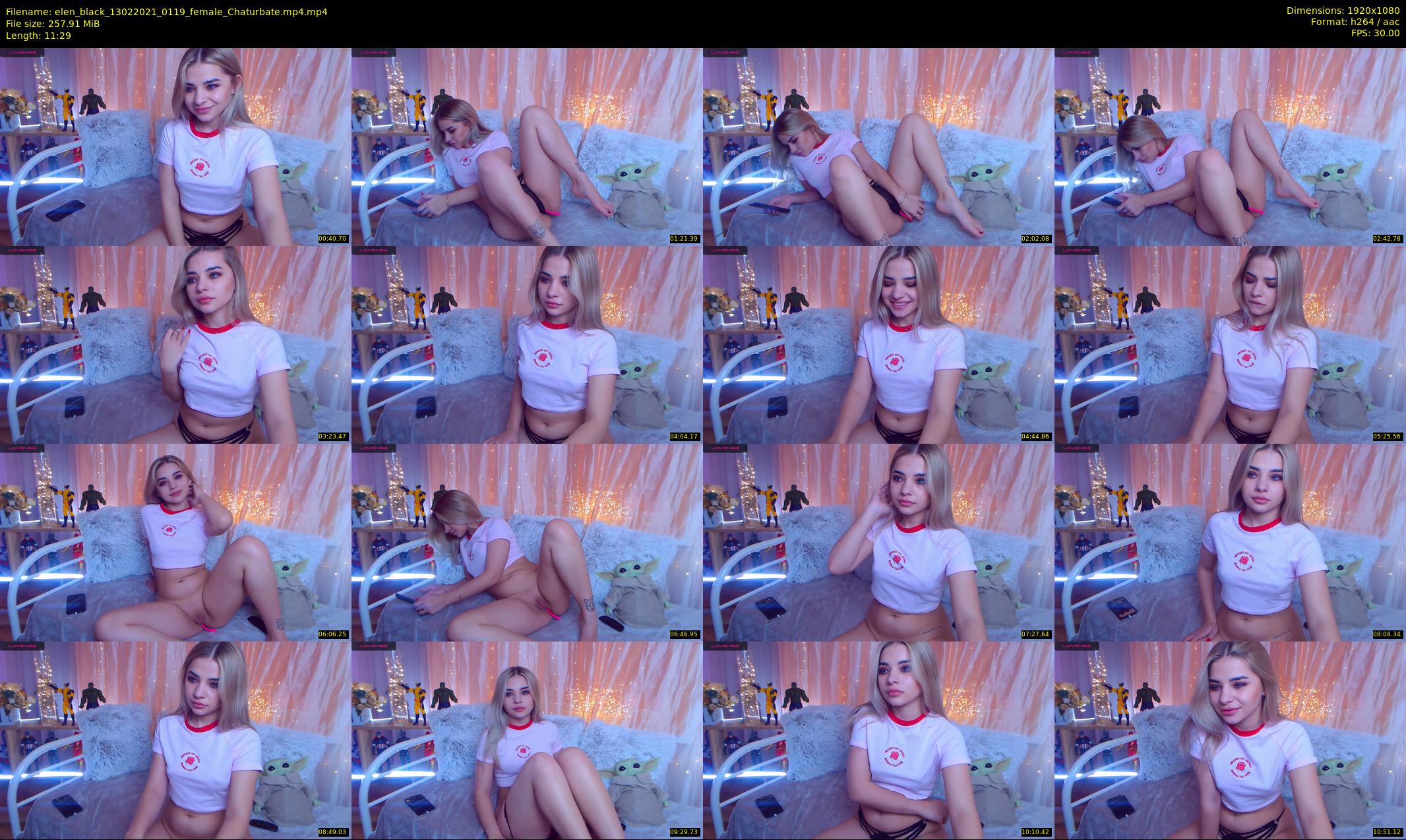 elen_black — 12 minute Chaturbate female cam show recording, 1080p, Feb 13, 2021