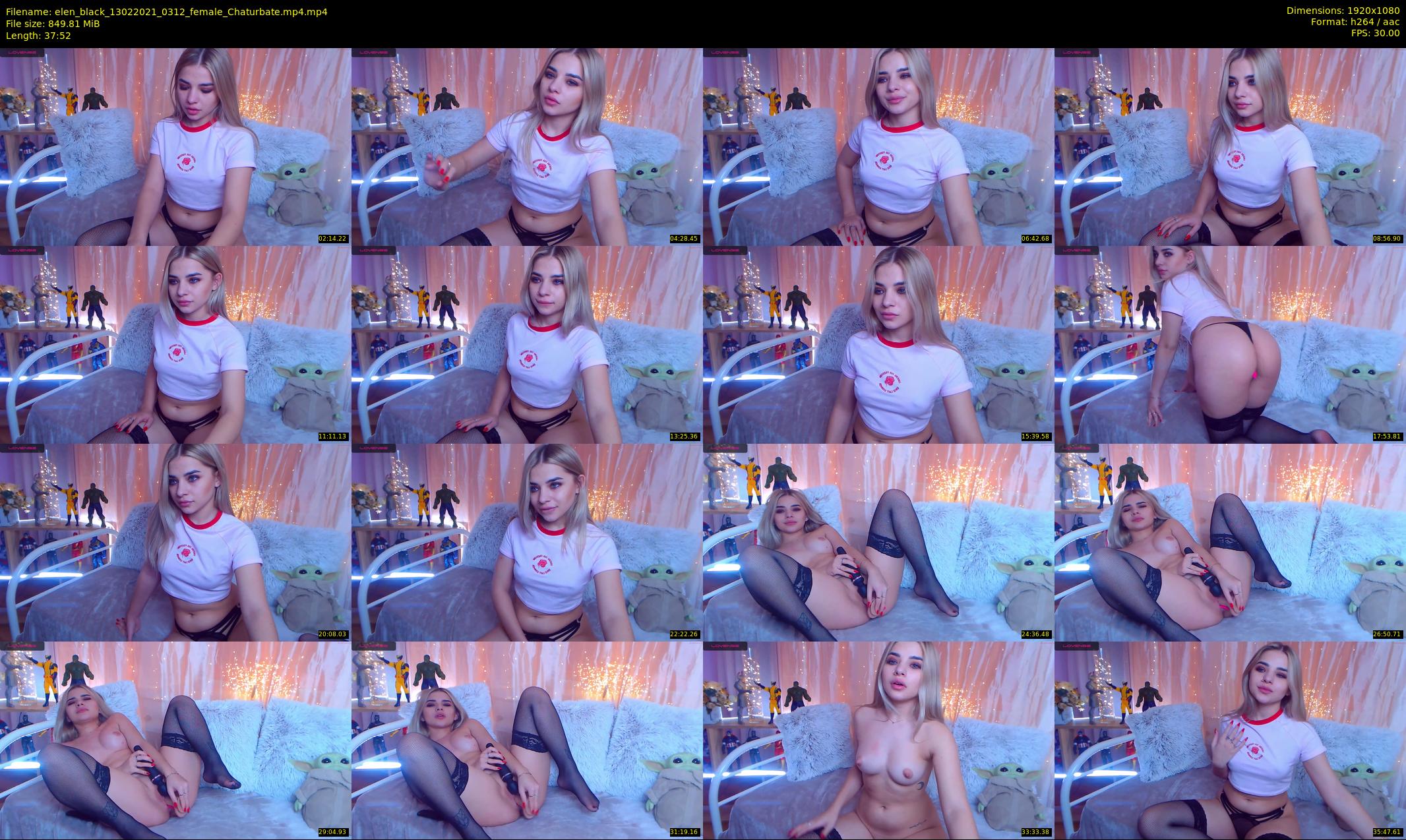 elen_black — 38 minute Chaturbate female cam show recording, 1080p, Feb 13, 2021