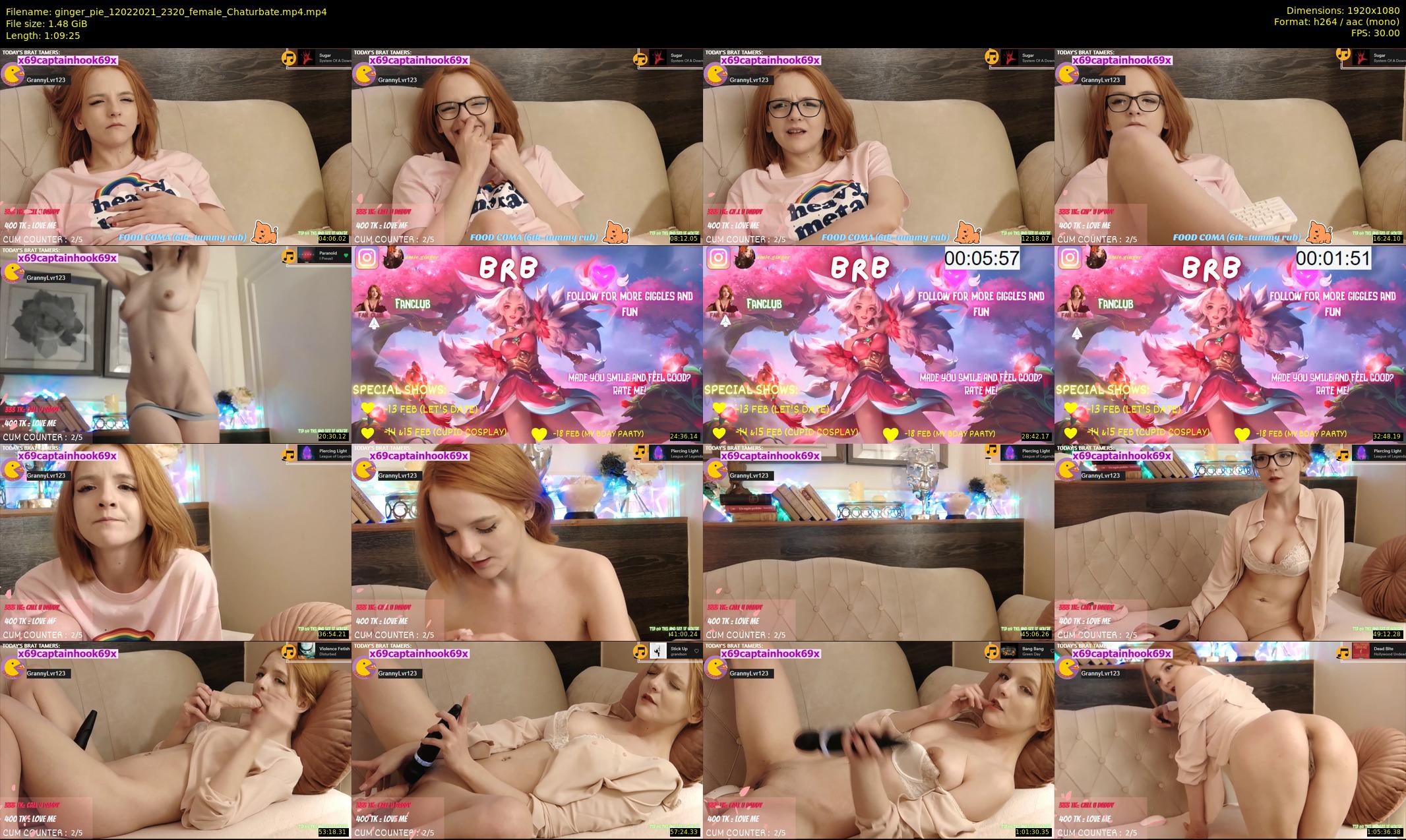 ginger_pie — 70 minute Chaturbate female cam show recording, 1080p, Feb 12, 2021