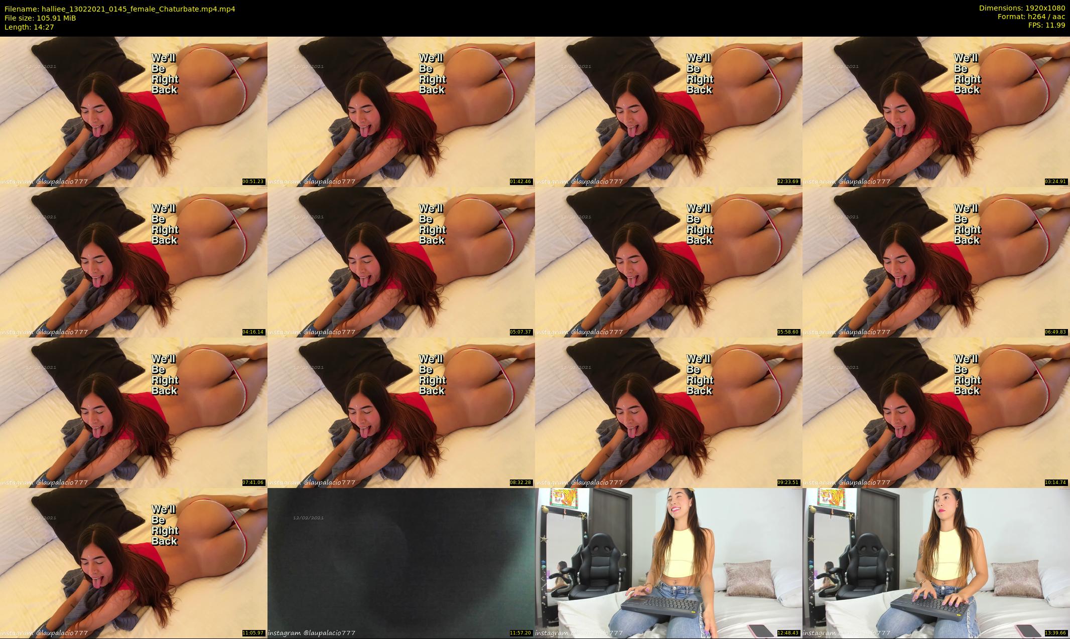 halliee — 15 minute Chaturbate couple cam show recording, 1080p, Feb 13, 2021