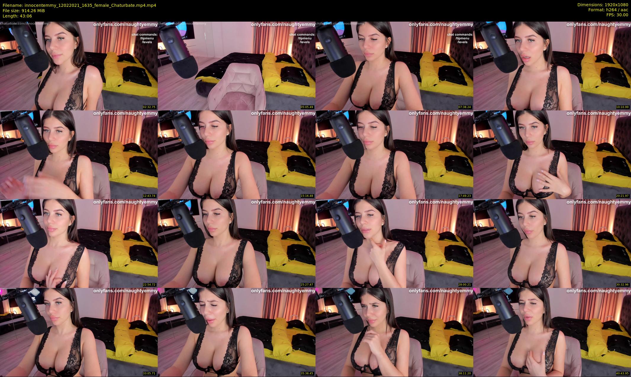 innocentemmy — 44 minute Chaturbate female cam show recording, 1080p, Feb 12, 2021