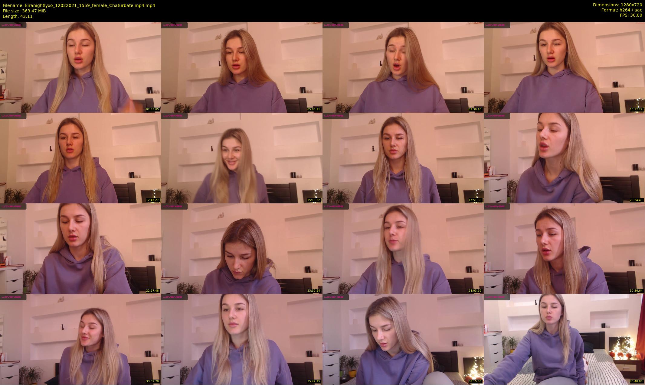 kiranightlyxo — 44 minute Chaturbate female cam show recording, 720p, Feb 12, 2021