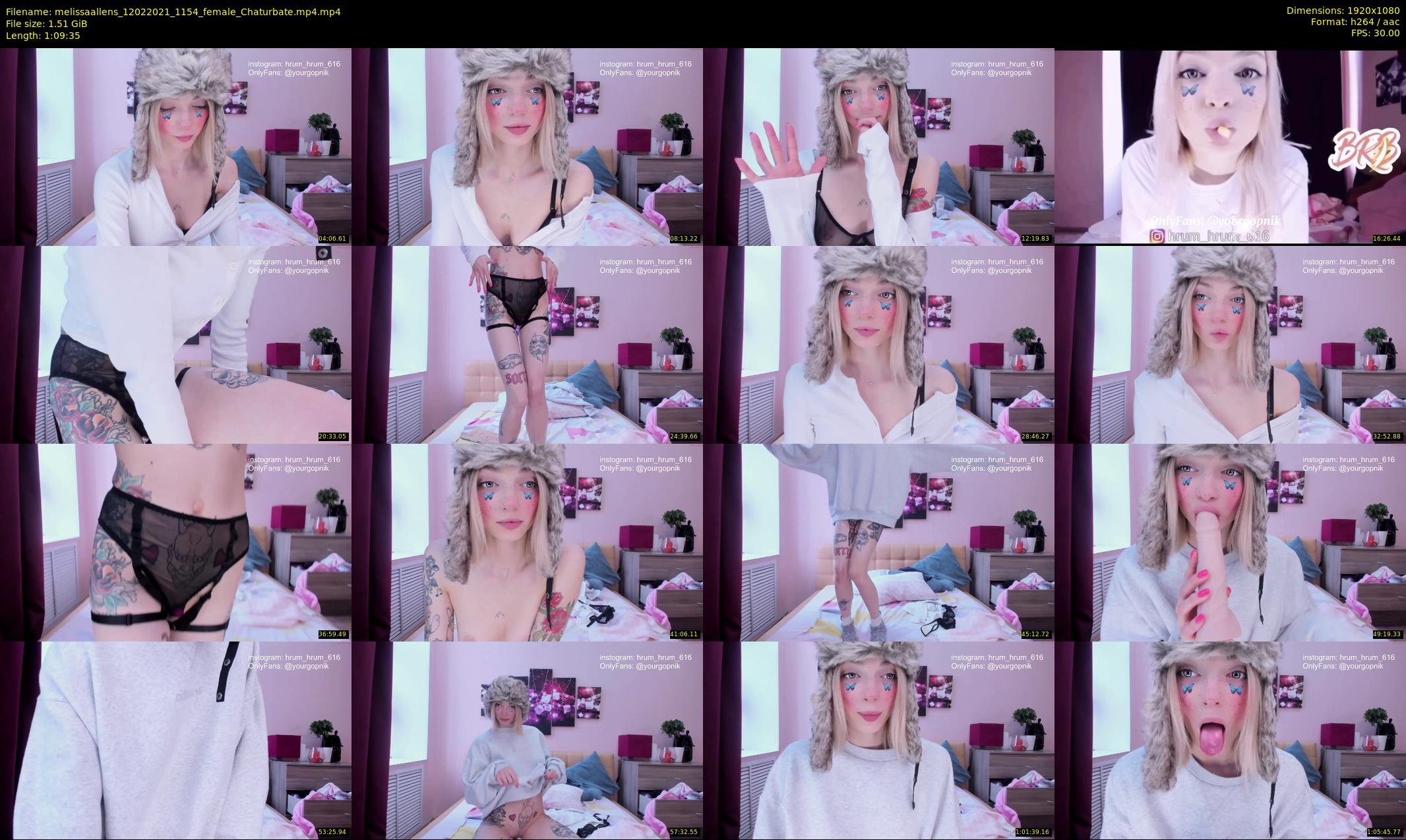 melissaallens — 70 minute Chaturbate female cam show recording, 1080p, Feb 12, 2021