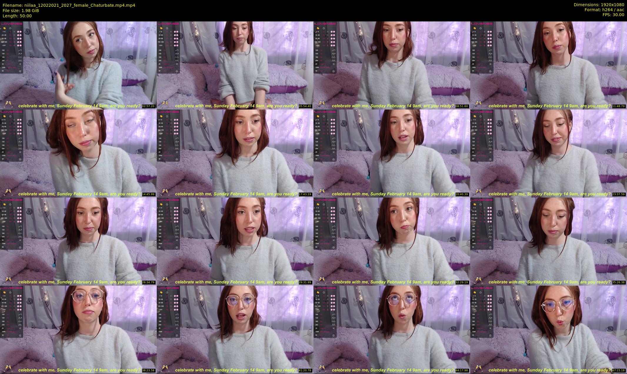 niilaa — 50 minute Chaturbate female cam show recording, 1080p, Feb 12, 2021