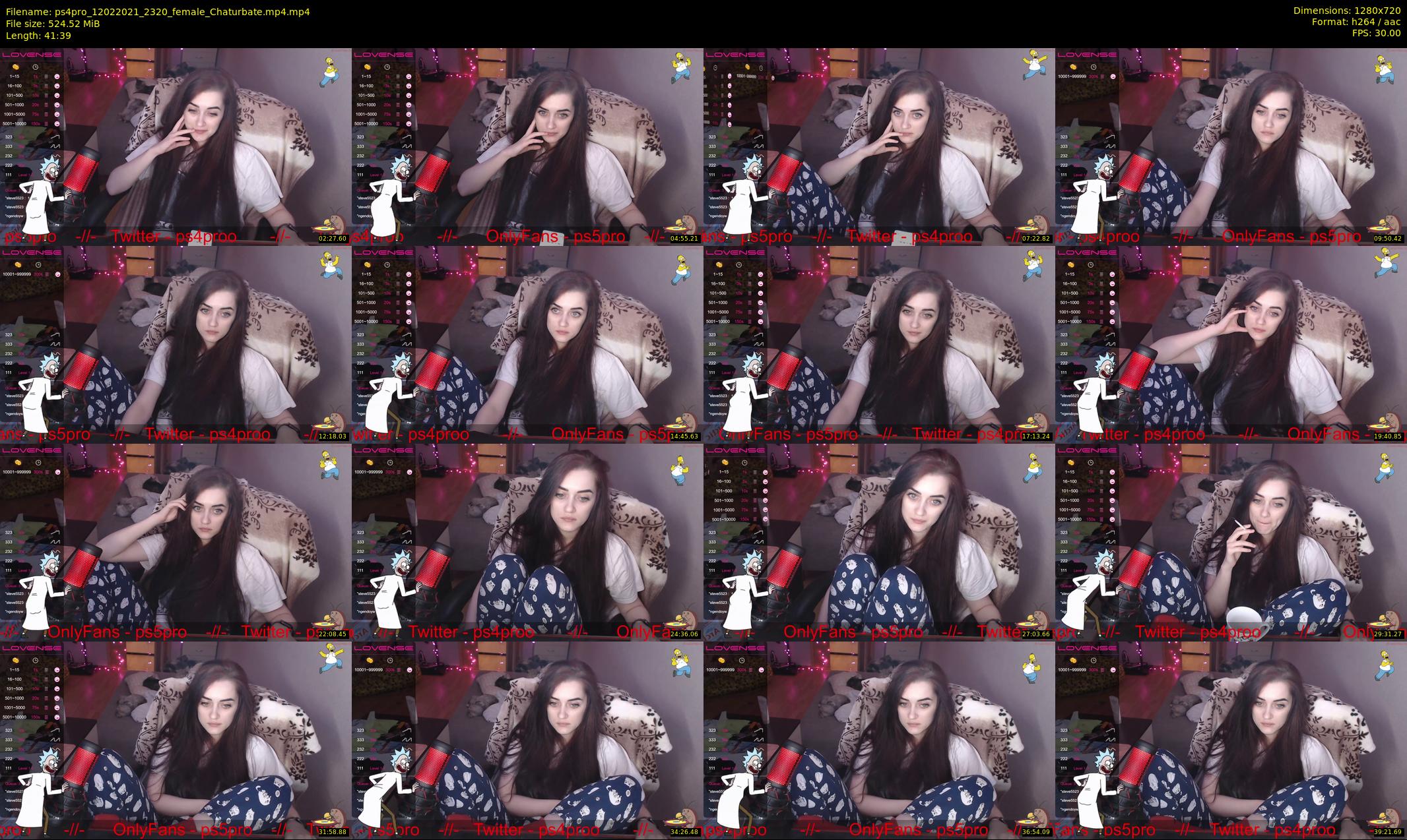 ps4pro — 42 minute Chaturbate female cam show recording, 720p, Feb 12, 2021