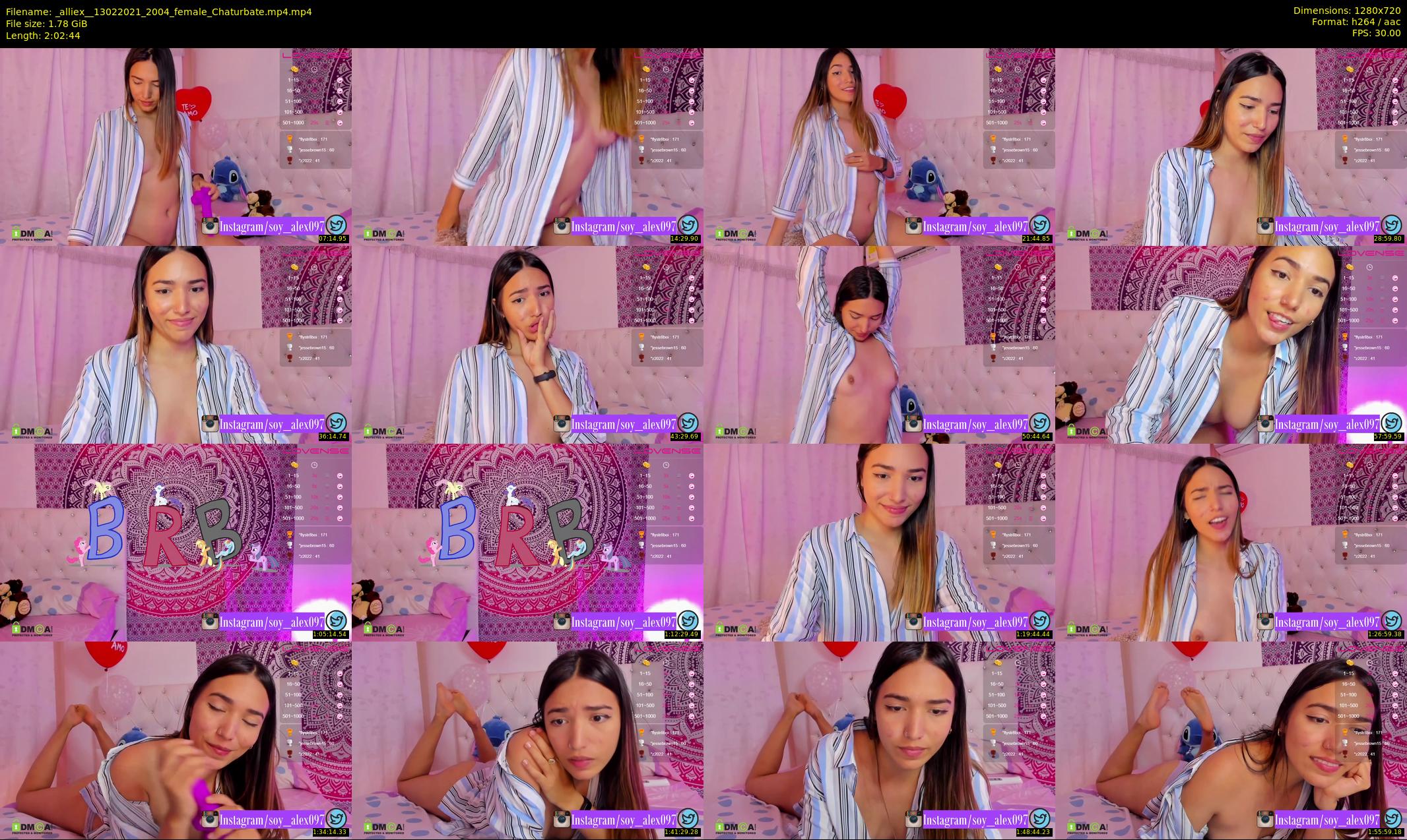 _alliex_ — 123 minute Chaturbate female cam show recording, 720p, Feb 13, 2021