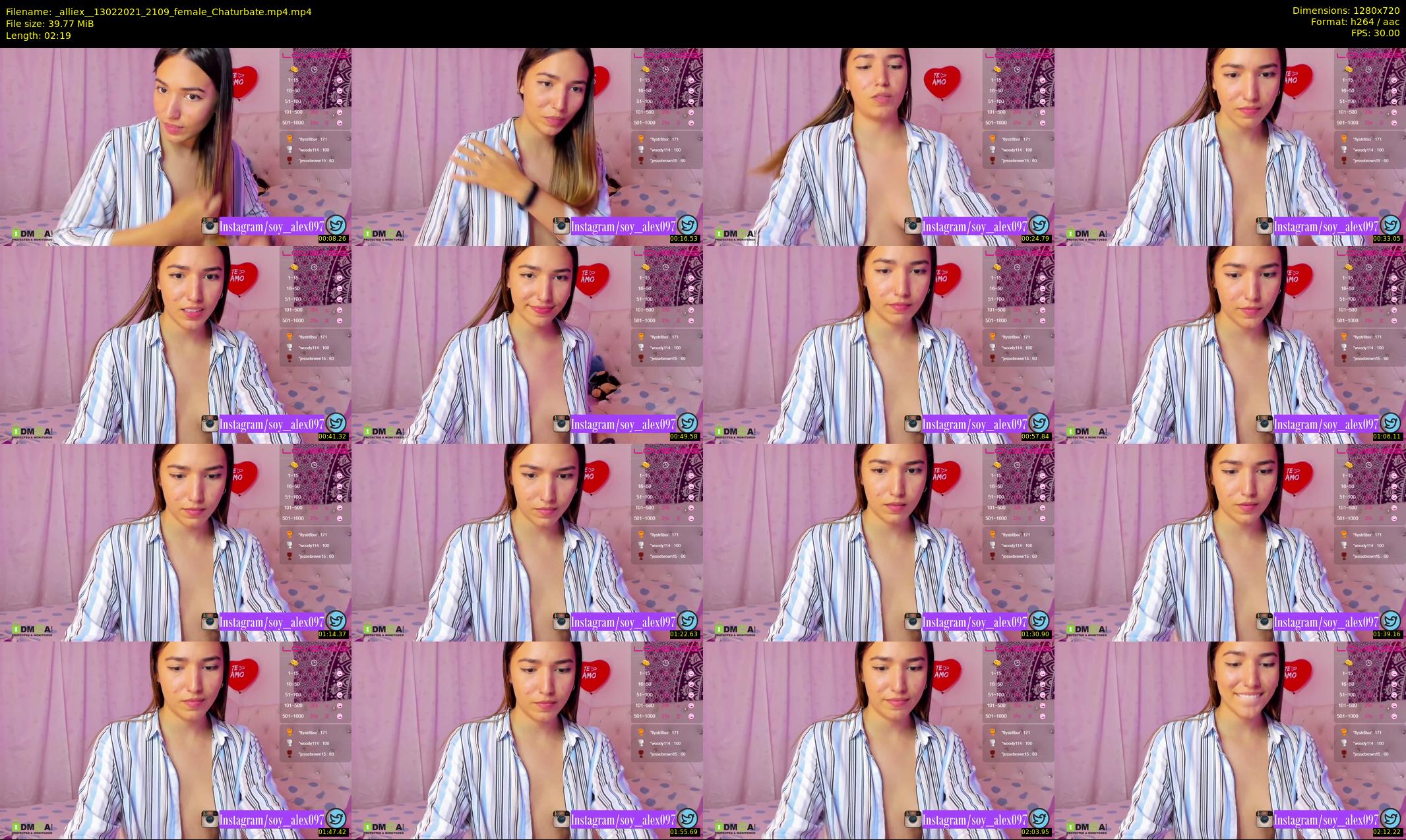 _alliex_ — 3 minute Chaturbate female cam show recording, 720p, Feb 13, 2021