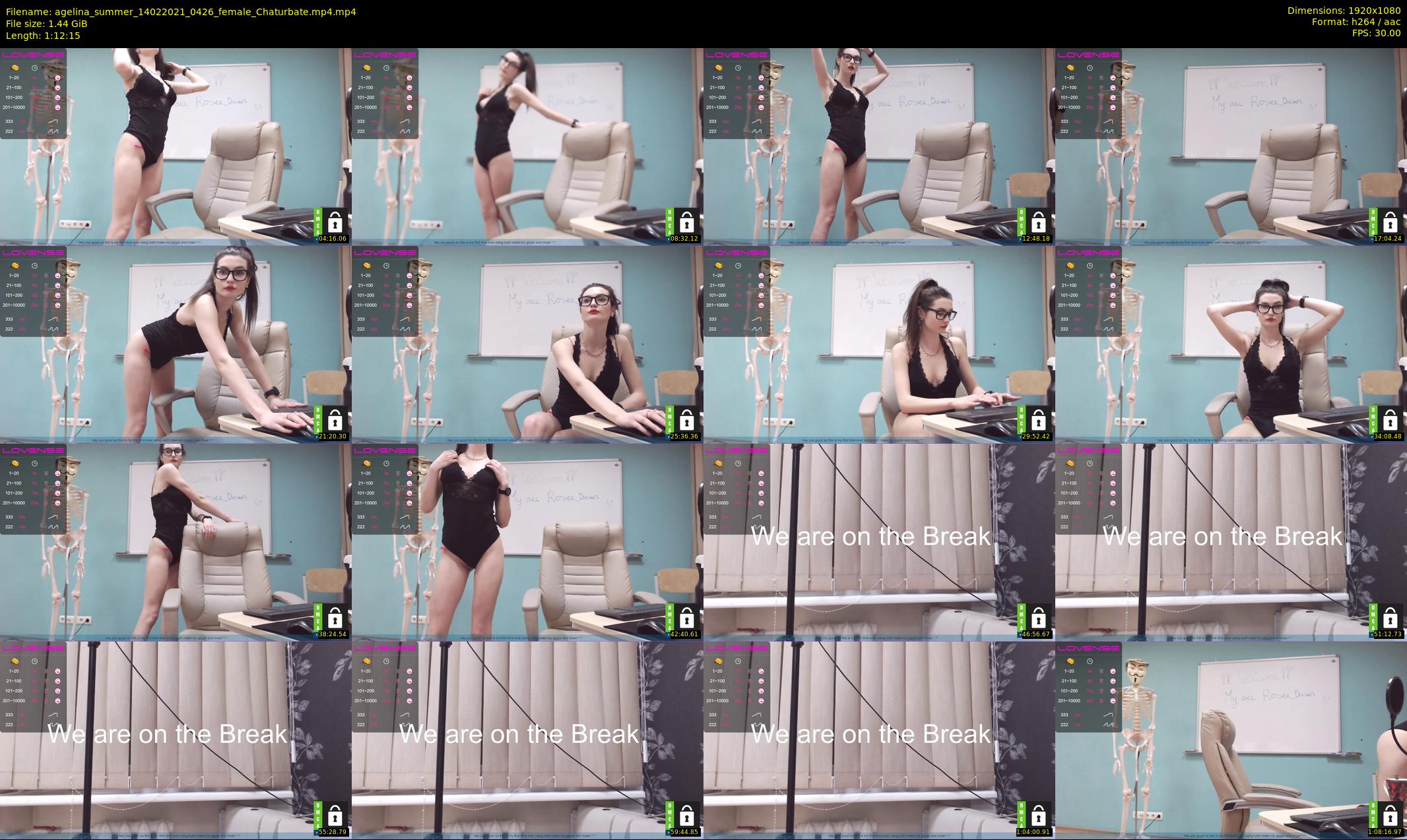 agelina_summer — 73 minute Chaturbate female cam show recording, 1080p, Feb 14, 2021