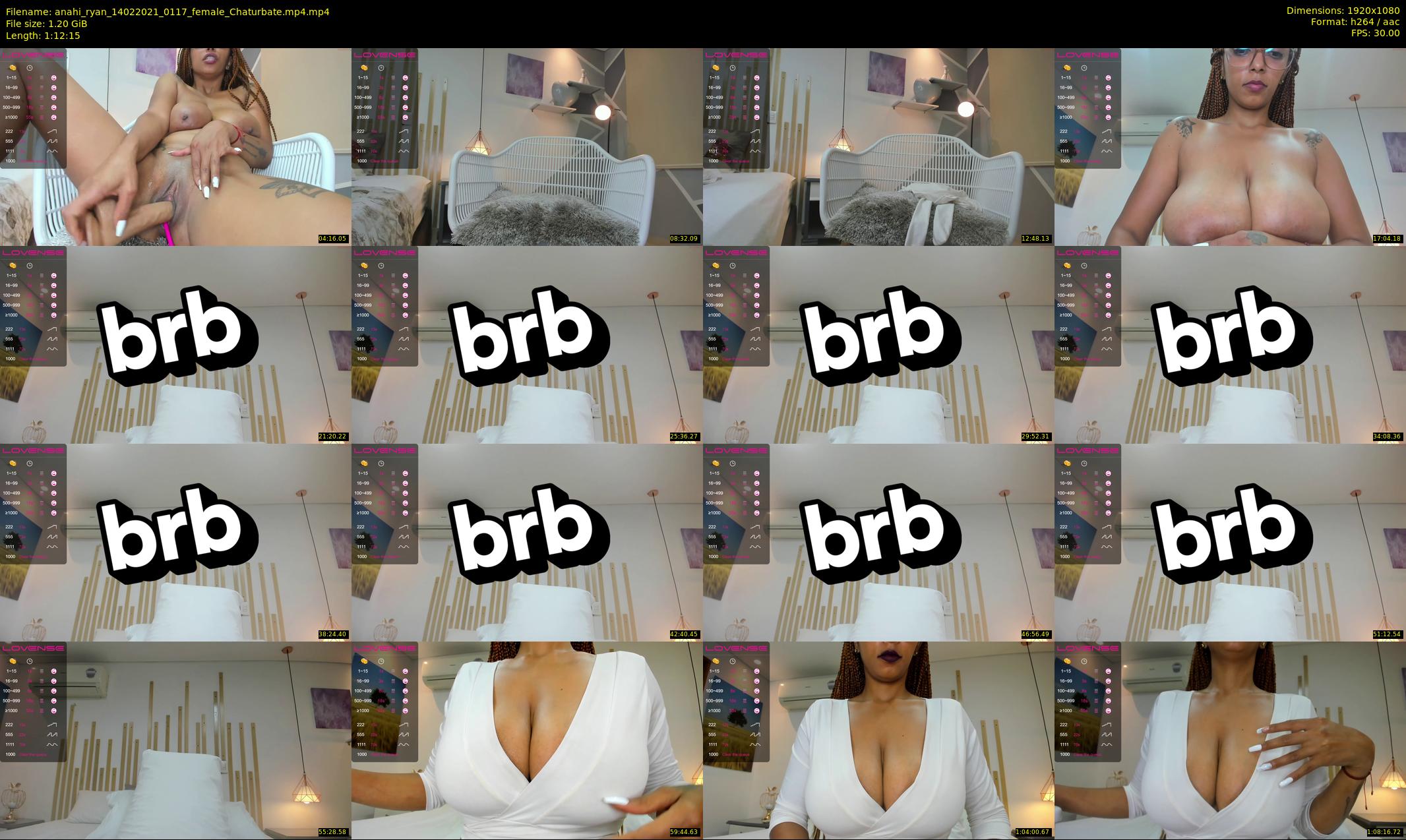 anahi_ryan — 73 minute Chaturbate female cam show recording, 1080p, Feb 14, 2021