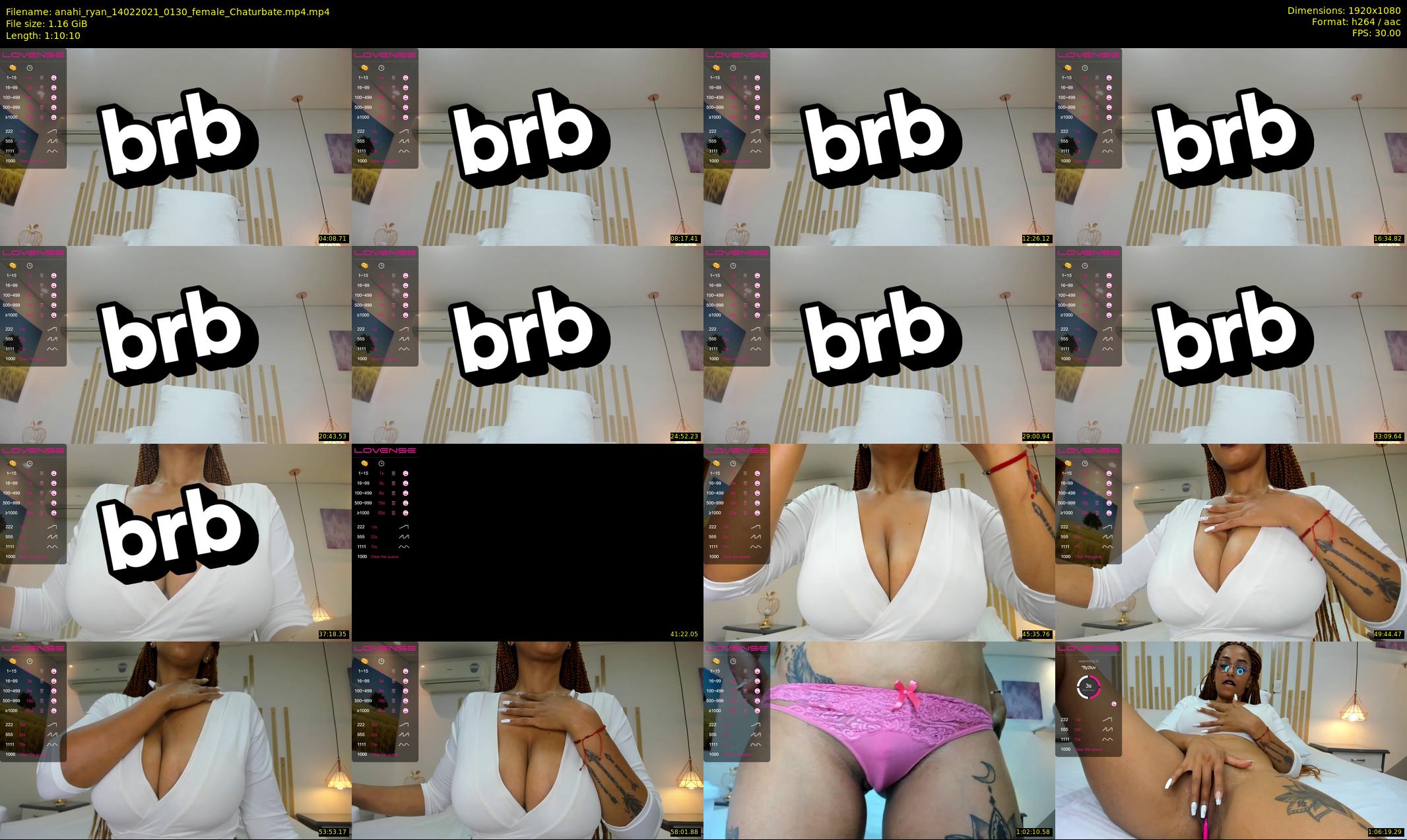 anahi_ryan — 71 minute Chaturbate female cam show recording, 1080p, Feb 14, 2021