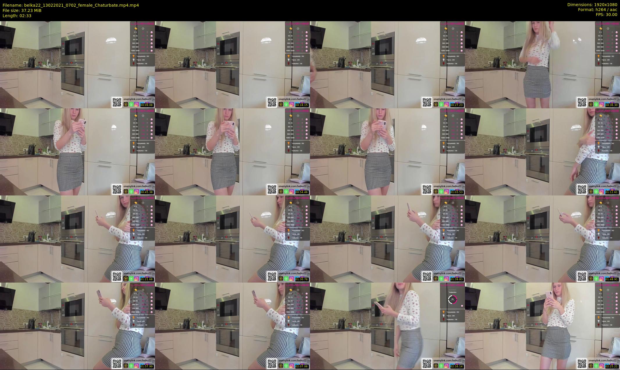 belka22 — 3 minute Chaturbate female cam show recording, 1080p, Feb 13, 2021