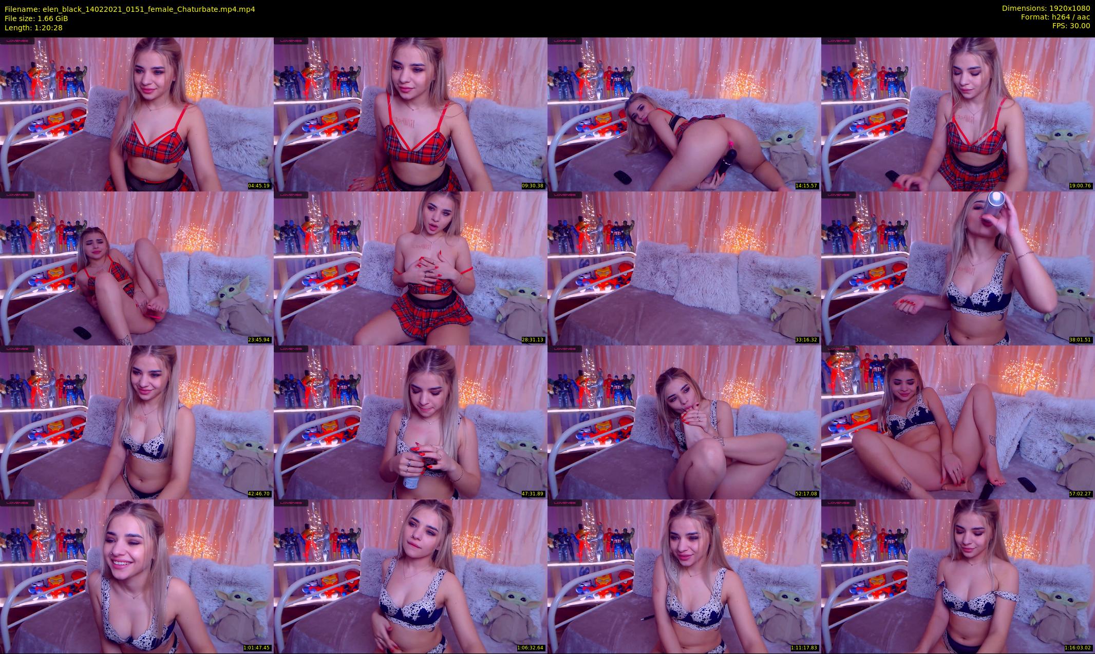 elen_black — 81 minute Chaturbate female cam show recording, 1080p, Feb 14, 2021