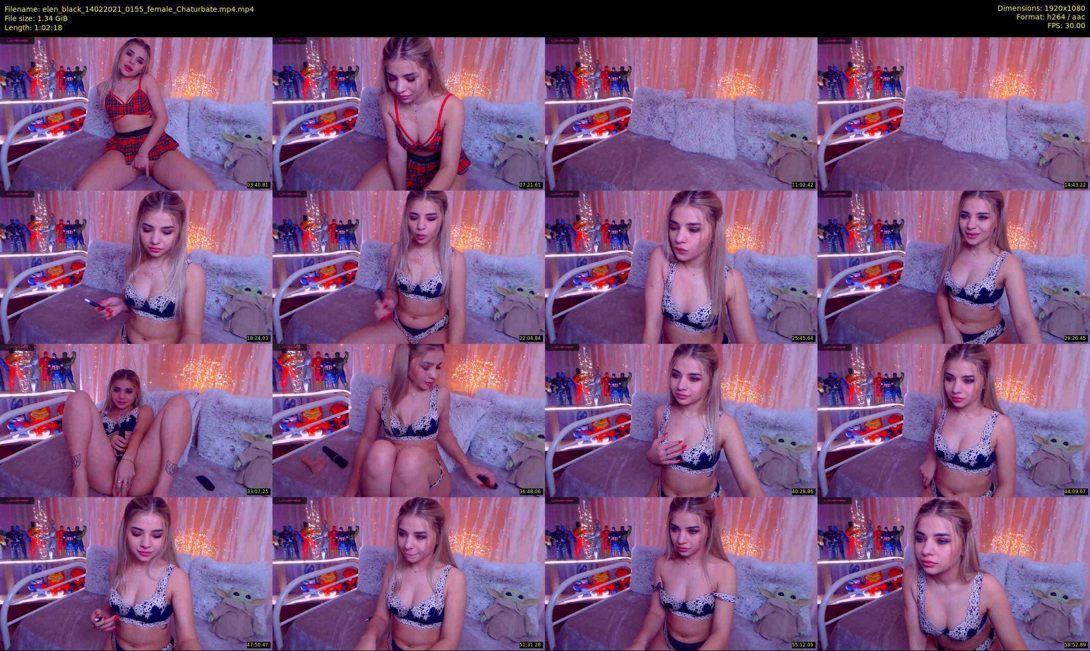elen_black — 63 minute Chaturbate female cam show recording, 1080p, Feb 14, 2021