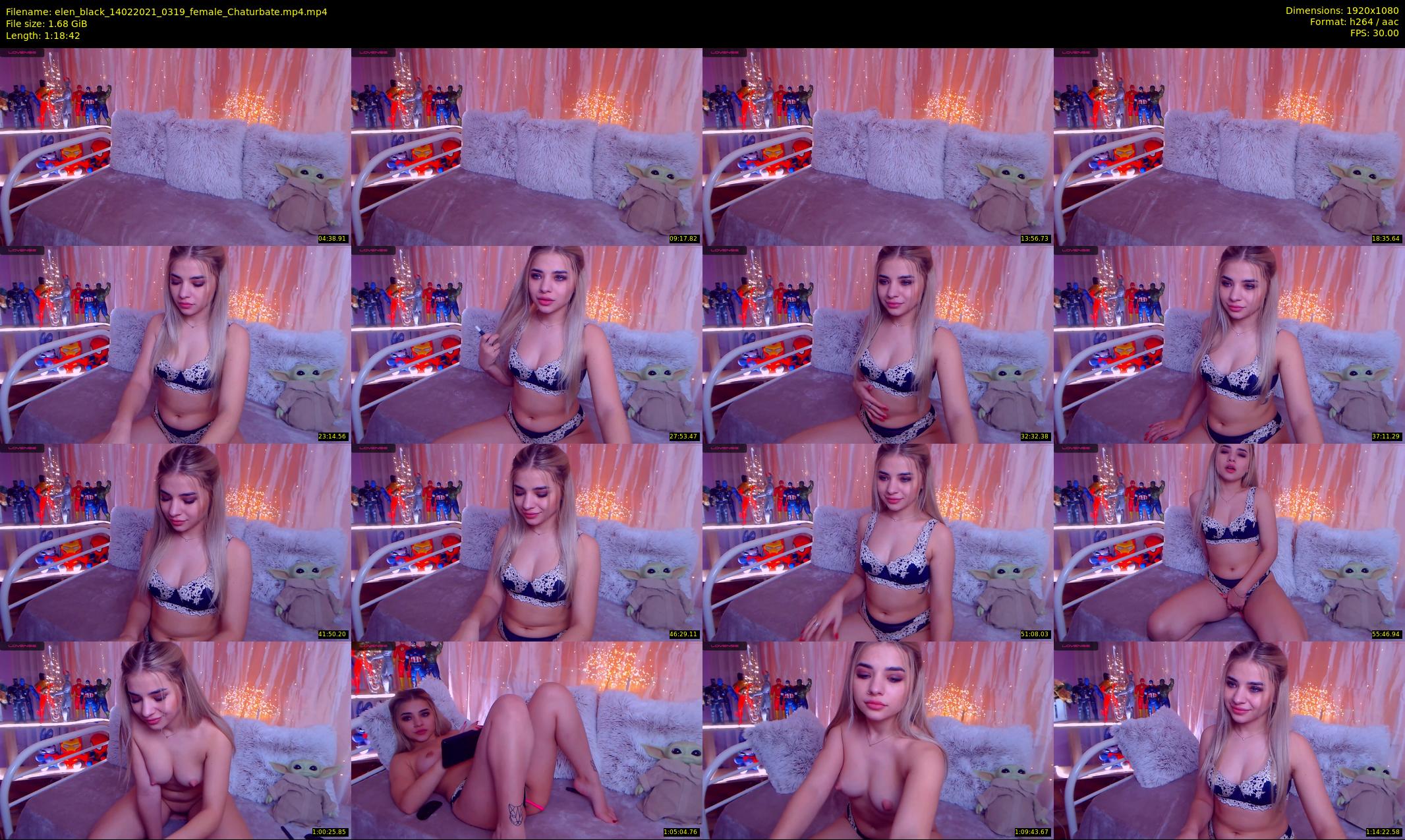 elen_black — 79 minute Chaturbate female cam show recording, 1080p, Feb 14, 2021