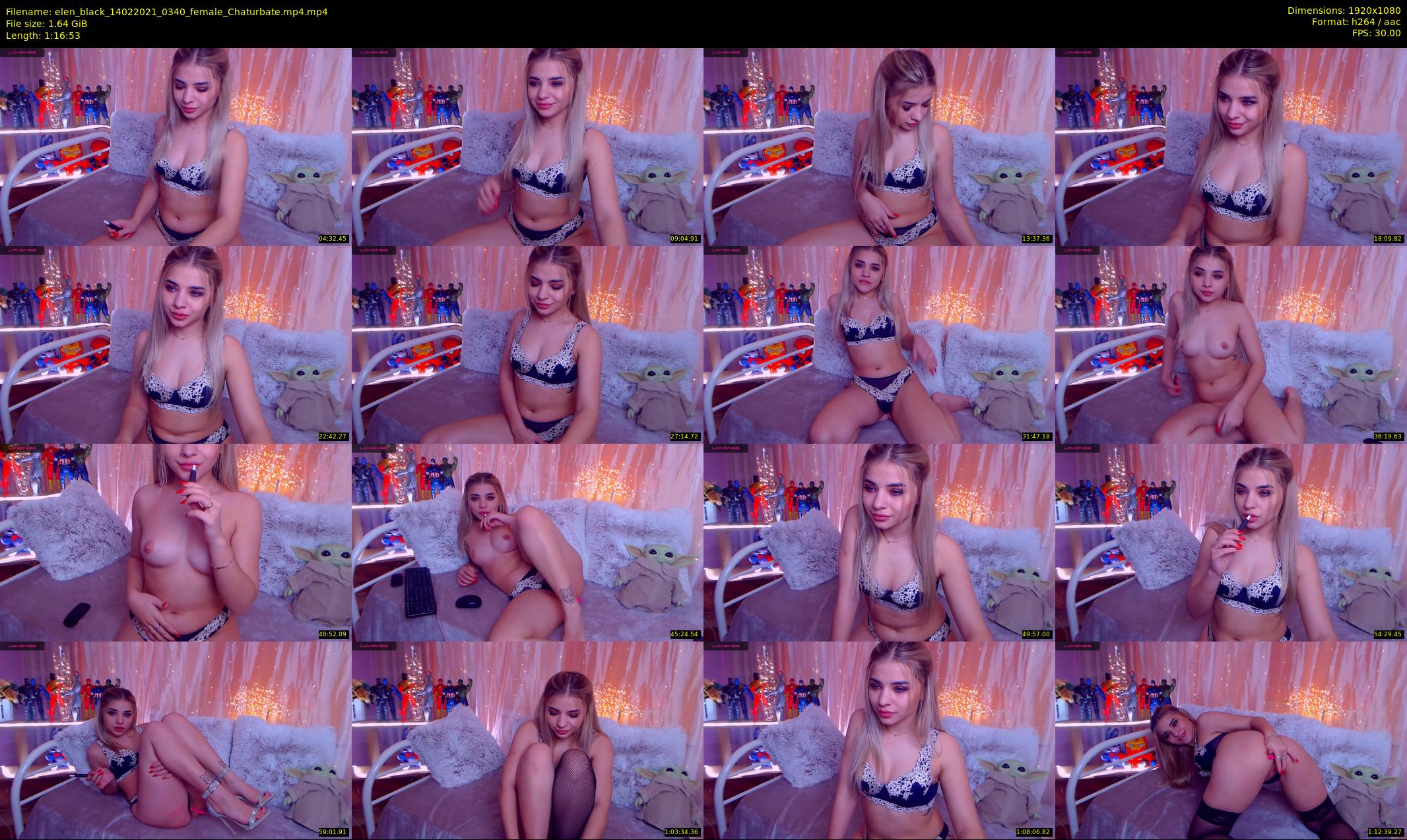 elen_black — 77 minute Chaturbate female cam show recording, 1080p, Feb 14, 2021