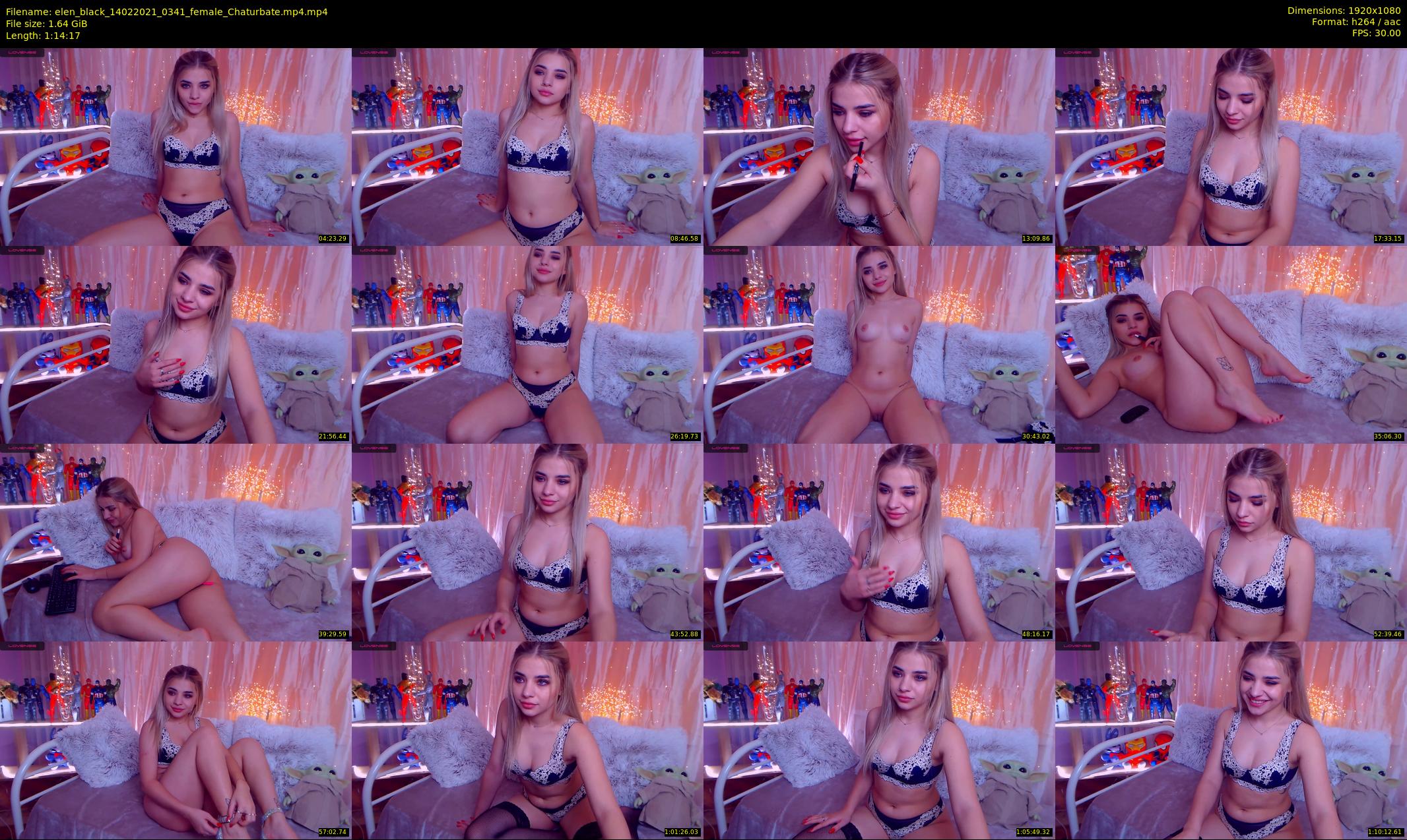 elen_black — 75 minute Chaturbate female cam show recording, 1080p, Feb 14, 2021