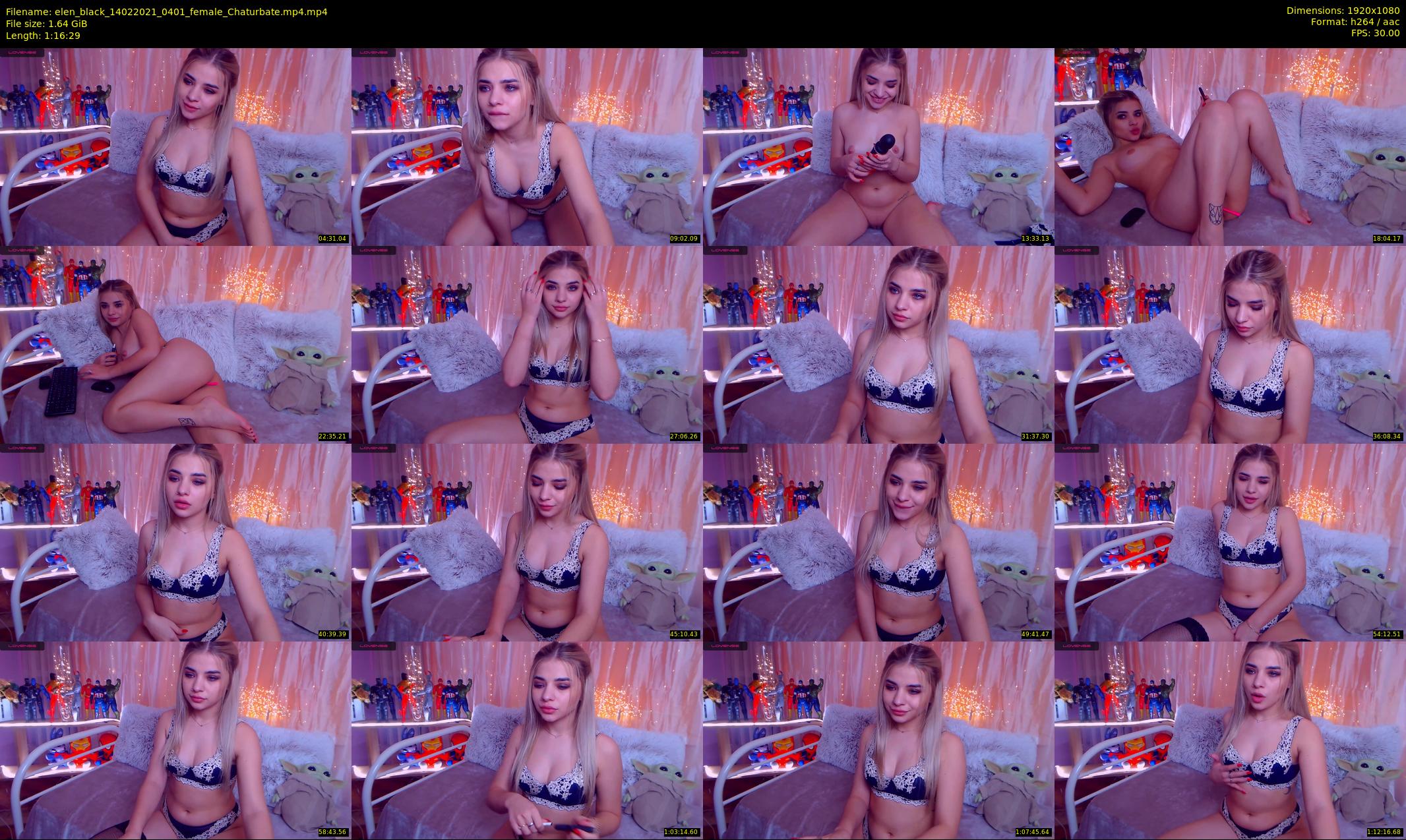 elen_black — 77 minute Chaturbate female cam show recording, 1080p, Feb 14, 2021