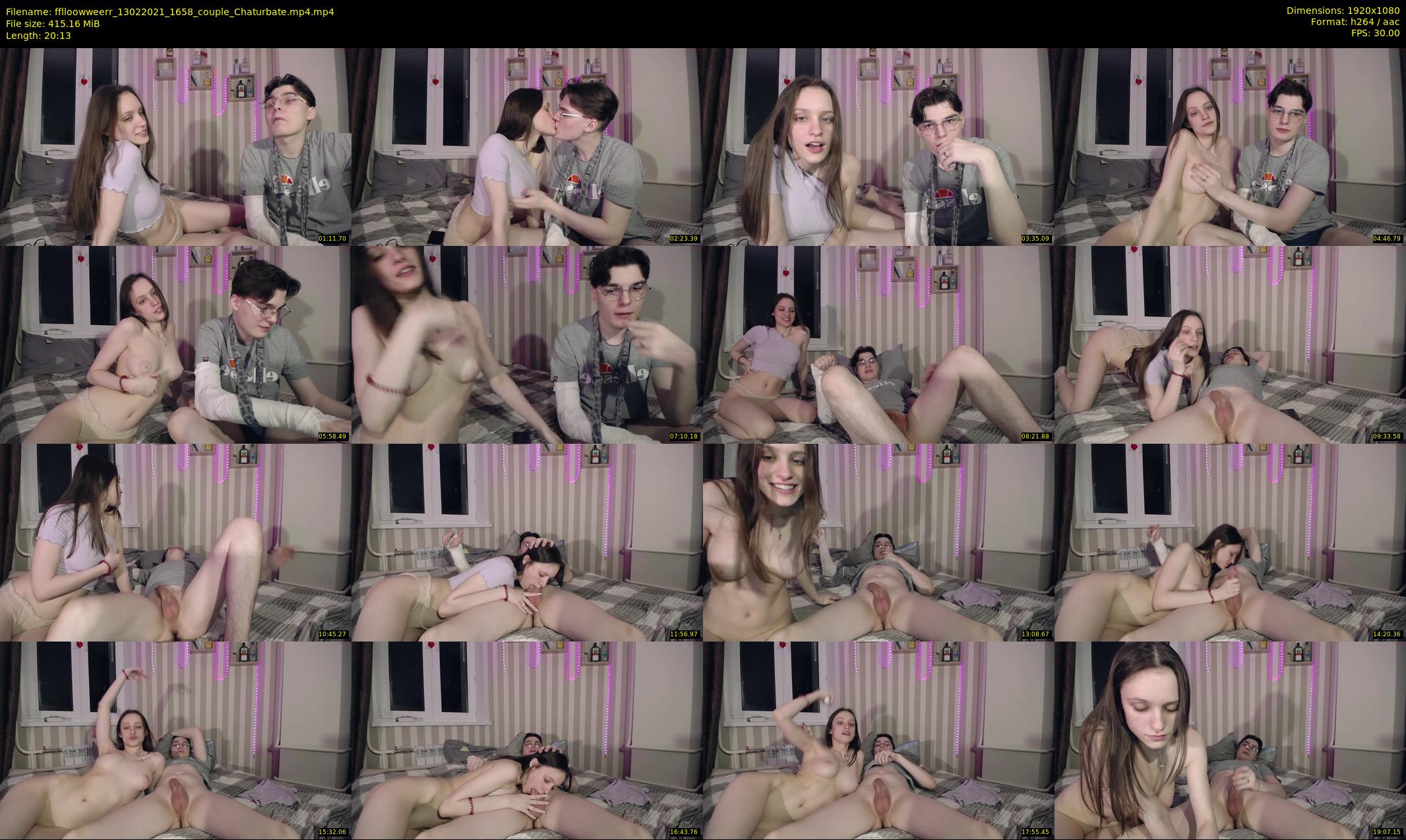 fflloowweerr — 21 minute Chaturbate couple cam show recording, 1080p, Feb 13, 2021